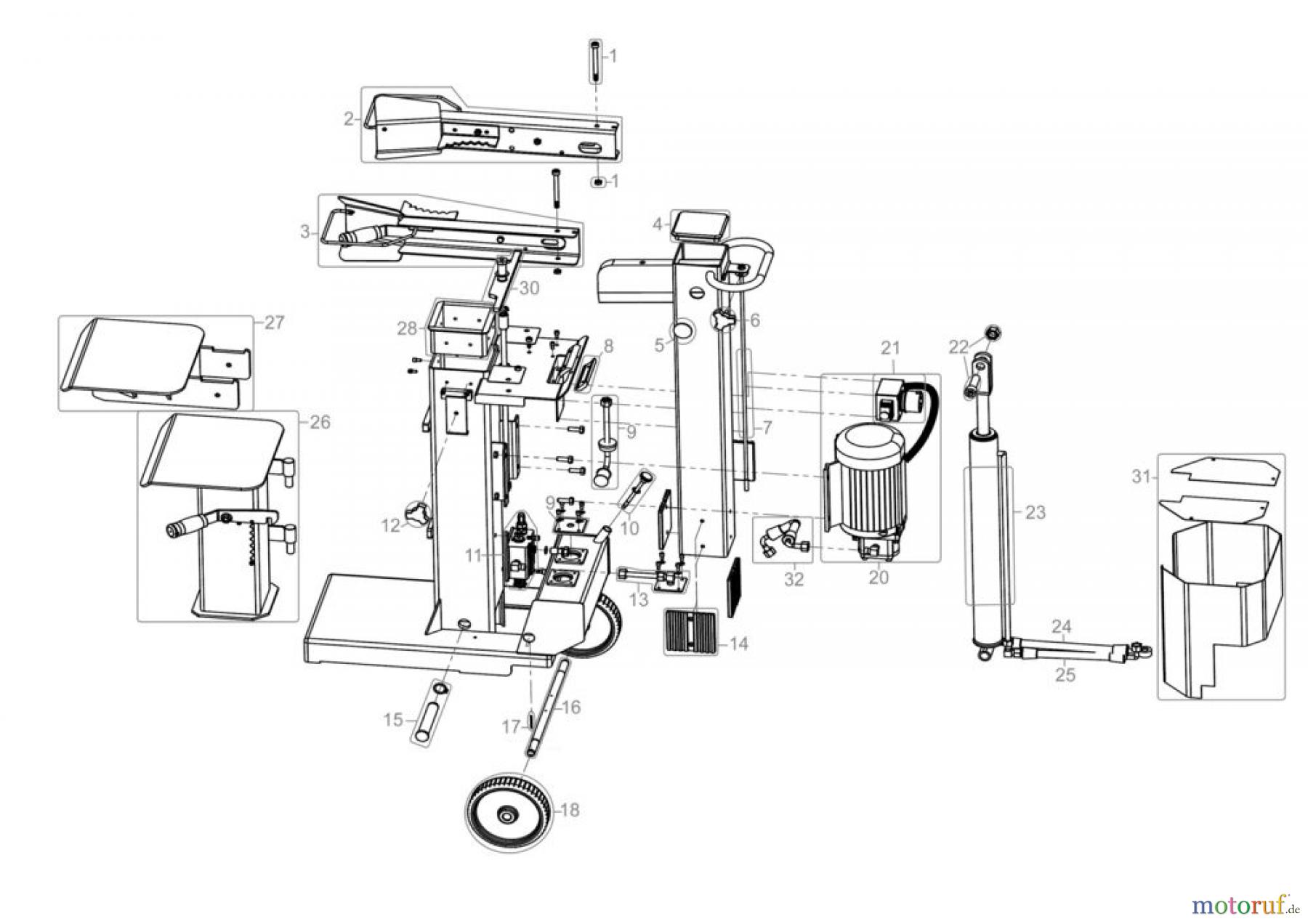 Güde Brennholzbearbeitung Holzspalter über 10 t Spaltdruck HOLZSPALTER BASIC 14T/DTS ECO - 02070 FSL02070-01 