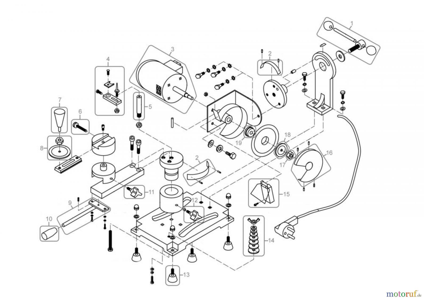 Güde Brennholzbearbeitung Schärfgeräte Sägeblattschärfgeräte SÄGEBLATTSCHÄRFGERÄT GSS 500 - 94225 FSL94225-01