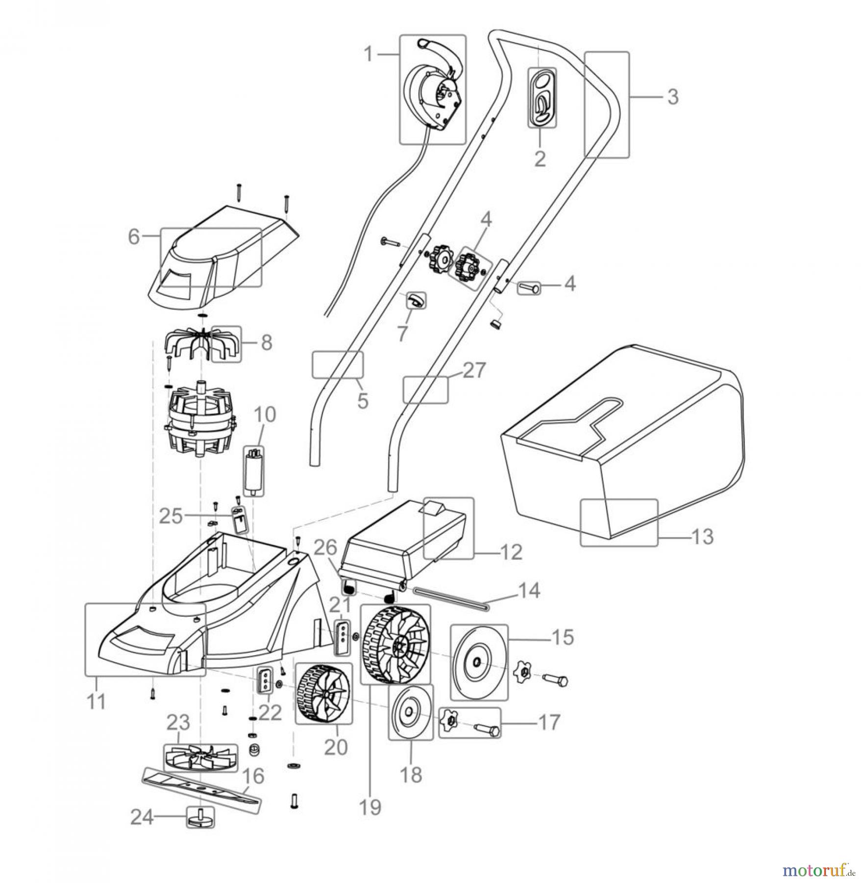 Güde Gartentechnik Rasenmäher Elektro-Rasenmäher ELEKTRORASENMÄHER EM 1000 P - 06016 FSL06016-01