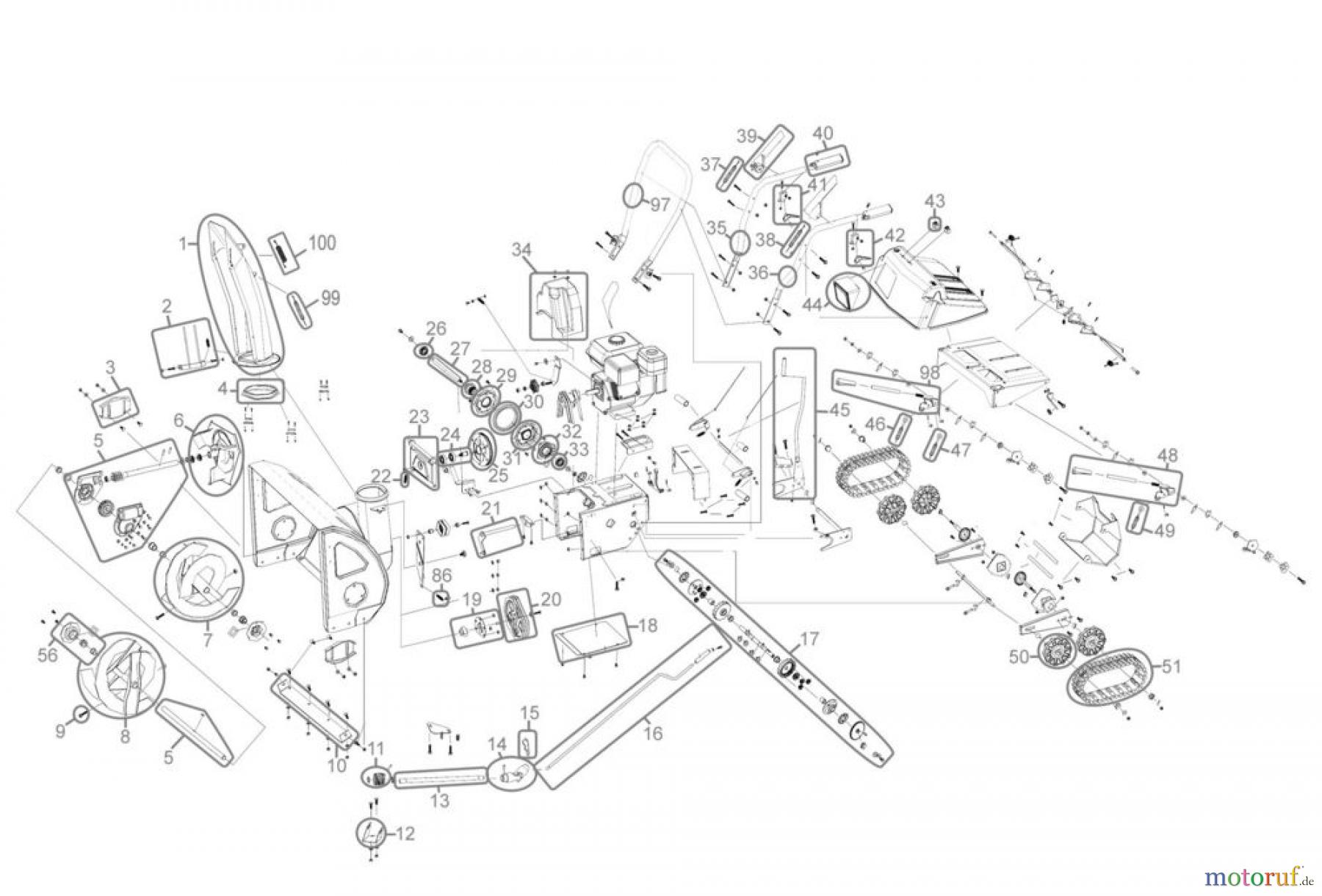 Güde Reinigungsgeräte Schneefräsen Benzin-Schneefräse SCHNEEFRÄSE GRSF 11 PS - 94575 FSL94575-01 Seite 1