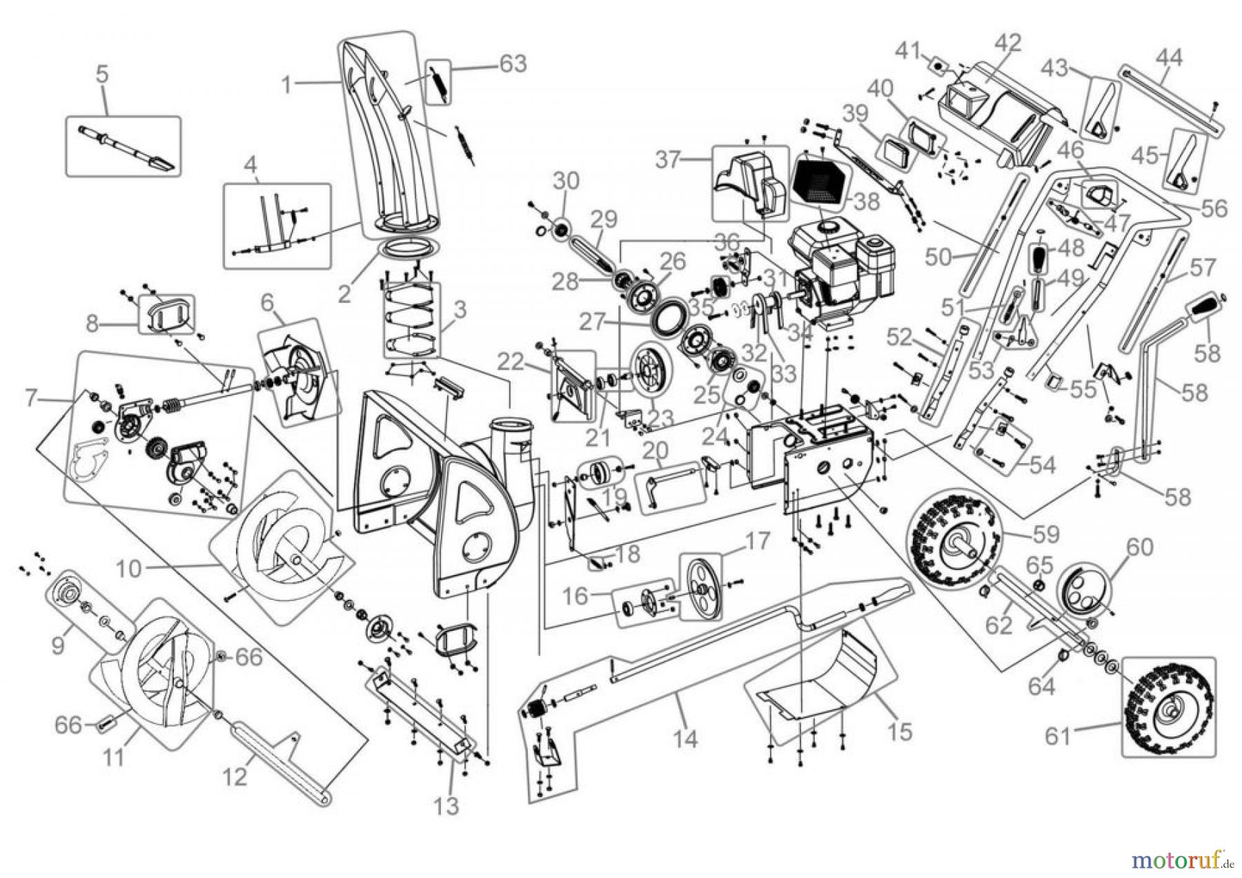  Güde Reinigungsgeräte Schneefräsen Benzin-Schneefräse SCHNEEFRÄSE GSF 620 8 PS BS - 94576 FSL94576-01