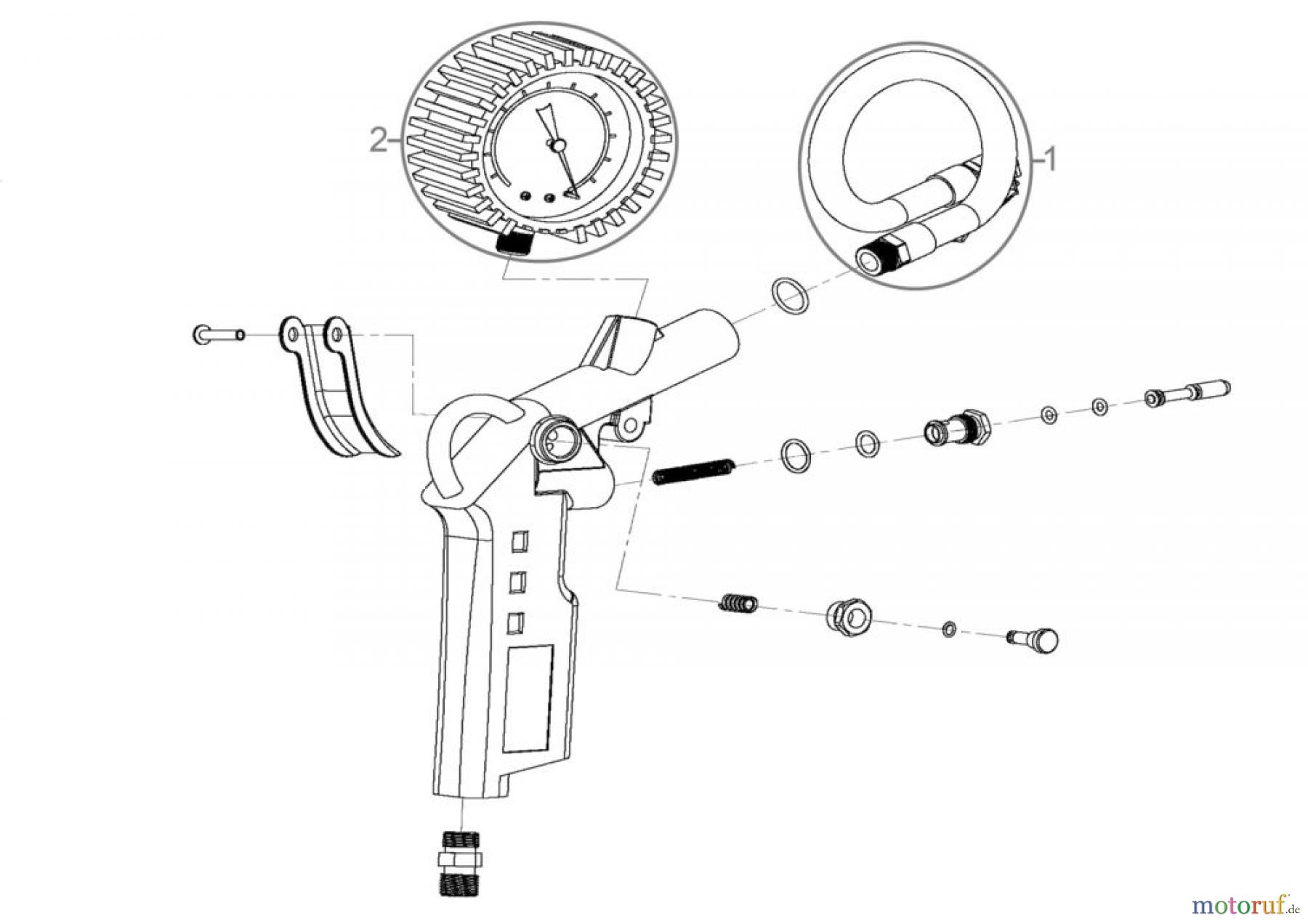  Güde Drucklufttechnik Druckluft Zubehör Reifenfüller DIGITAL REIFENFÜLLER 11 E - 02823 FSL02823-01