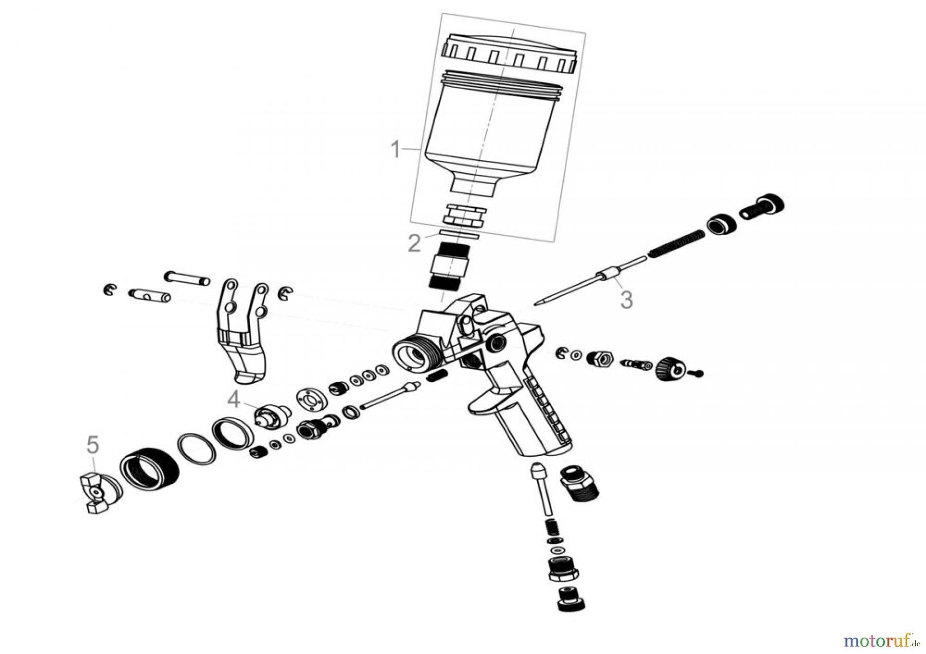 Güde Drucklufttechnik Druckluft Zubehör Farbspritzpistole FARBSPRITZPISTOLE PROFI-M - 02750 FSL02750-02