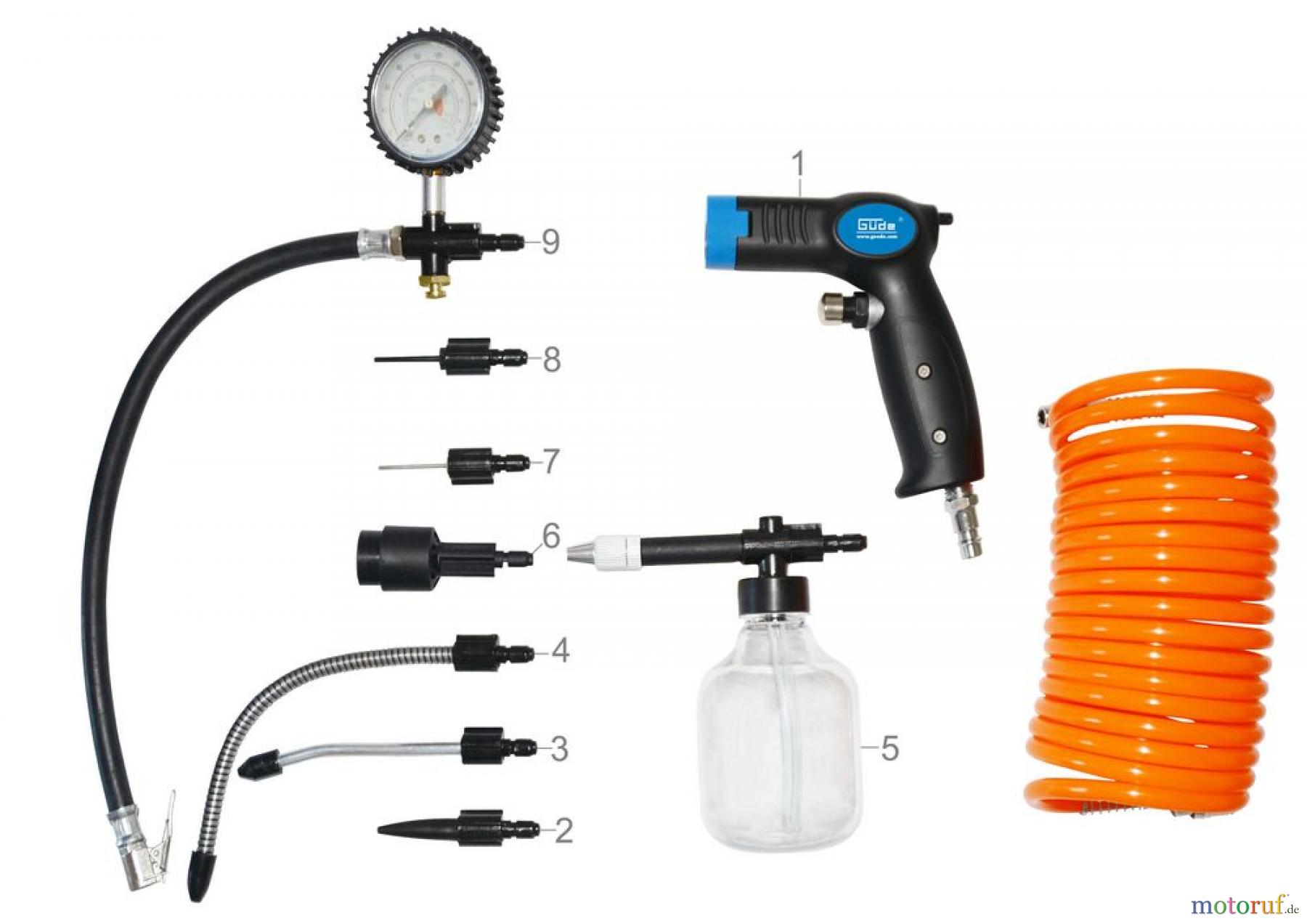 Güde Drucklufttechnik Druckluftwerkzeuge Sets DRUCKLUFT-SET 10 TLG. - 84093 FSL84093-01