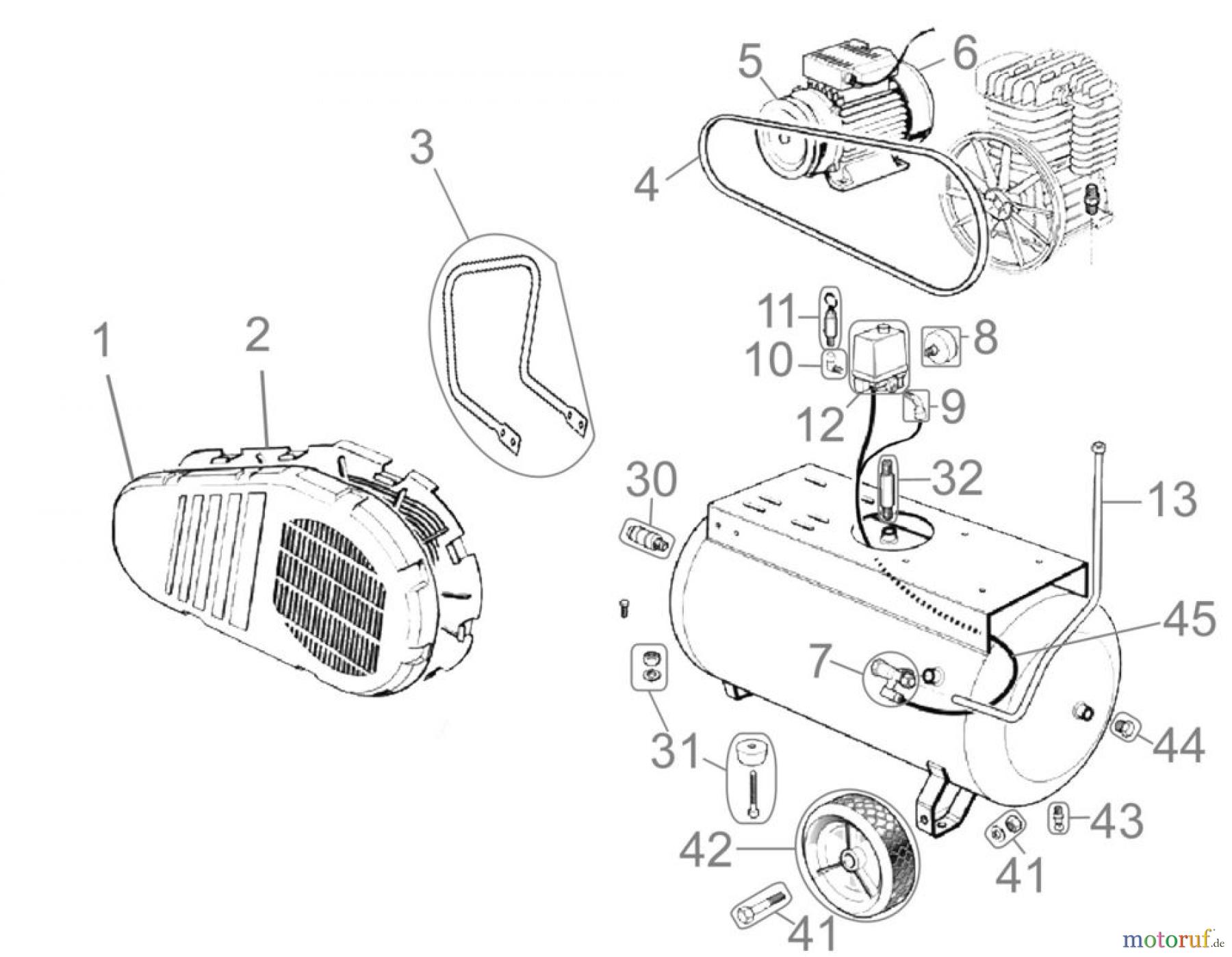  Güde Pro-Serie PRO-Drucklufttechnik Kompressoren Ölgeschmiert ab 51l Kessel KOMPRESSOR 635/10/90 PRO - 75520 FSL75520-02 Seite 1