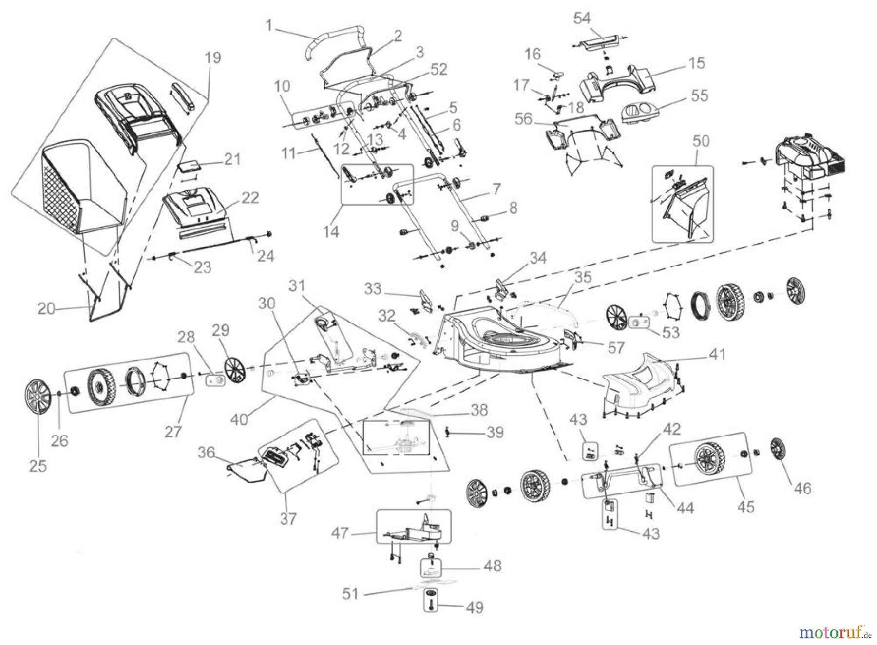 Güde Pro-Serie PRO-Gartentechnik Rasenmäher Benzin-Rasenmäher Benzin-Rasenmäher RASENMÄHER PRO 560 BS - 75410 FSL75410-01