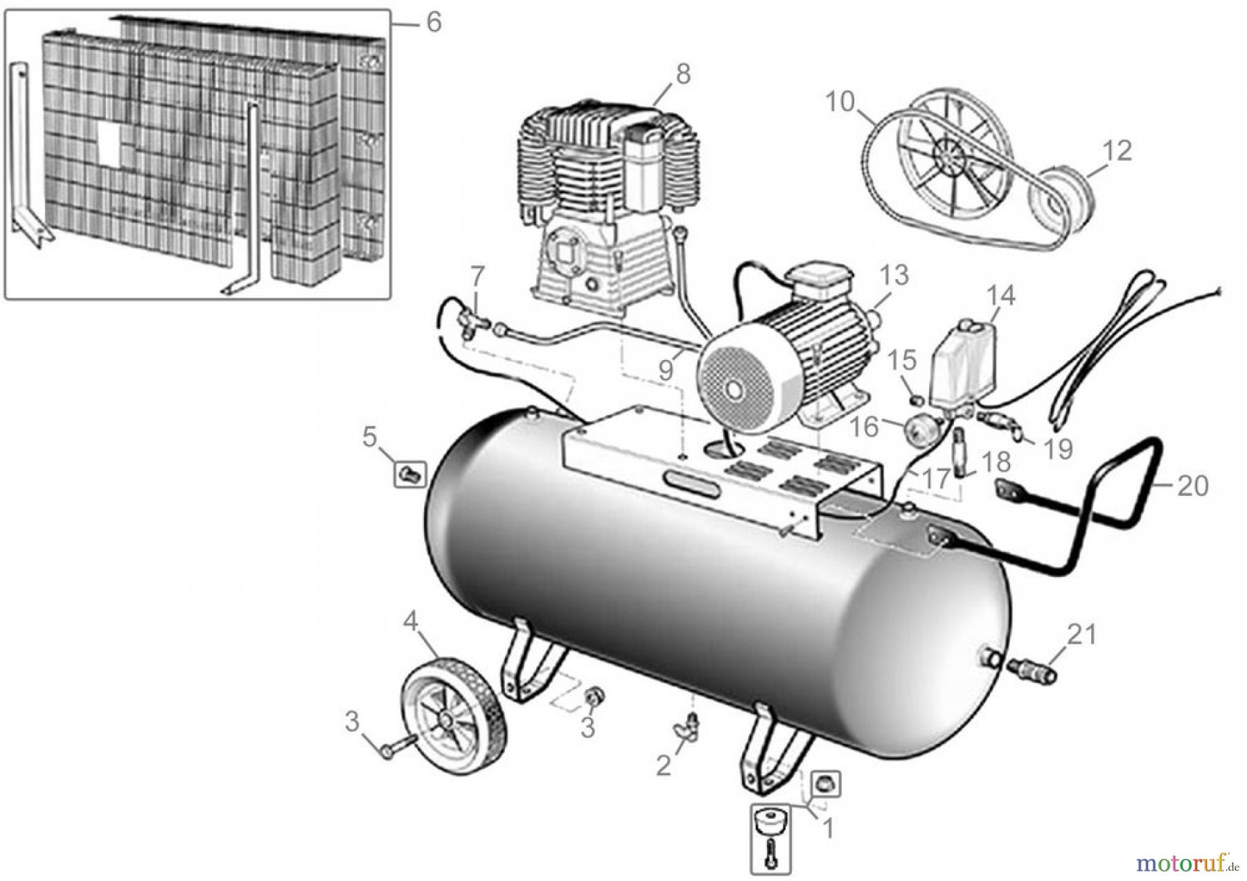  Güde Pro-Serie PRO-Drucklufttechnik Kompressoren Ölgeschmiert ab 51l Kessel KOMPRESSOR 751/10/100 PRO - 75525 FSL75525-02 Seite 1