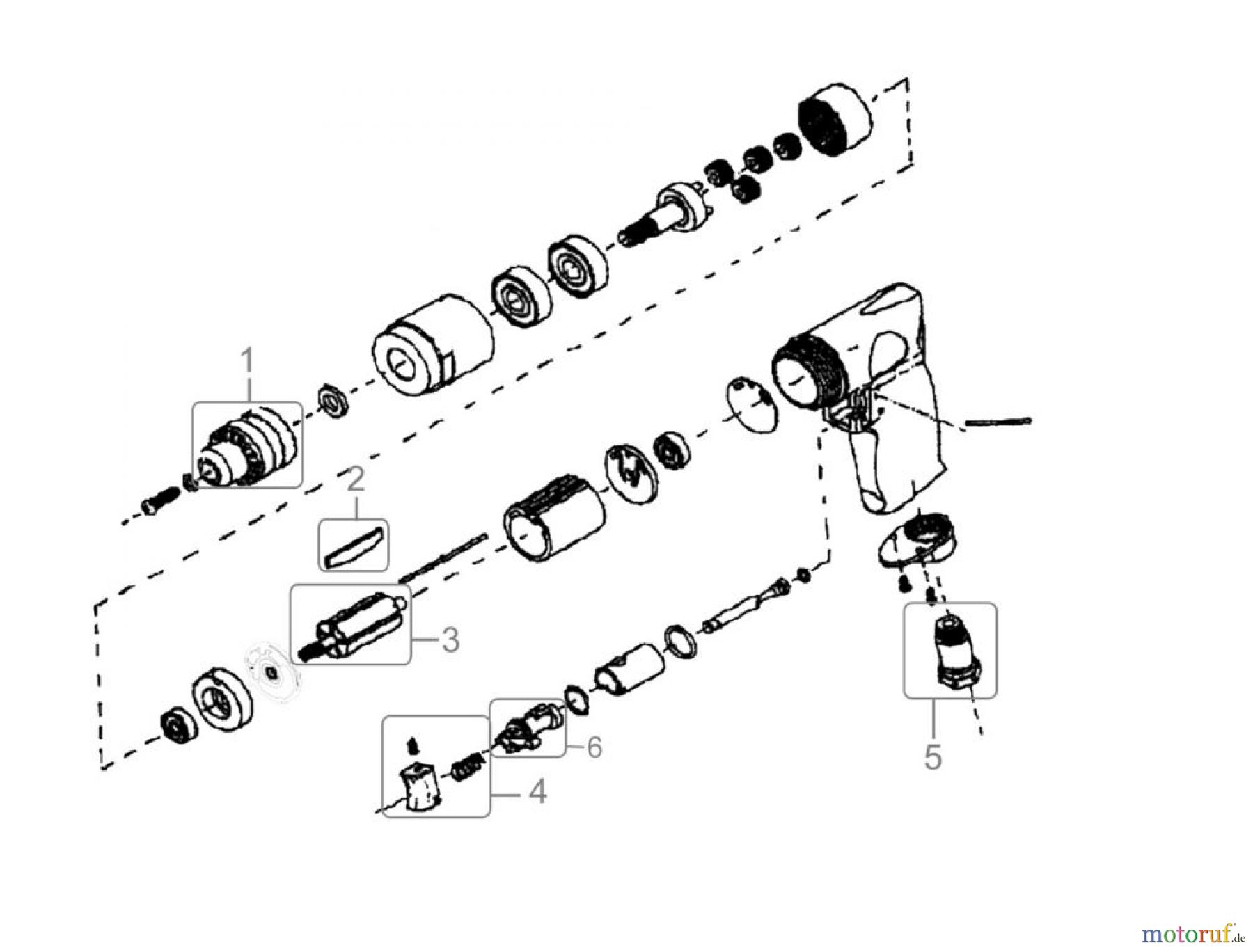 Güde Pro-Serie PRO-Drucklufttechnik Druckluftwerkzeuge Schleifer und Bohrer DL-BOHRMASCHINE 2600 PRO - 75150 FSL75150-01