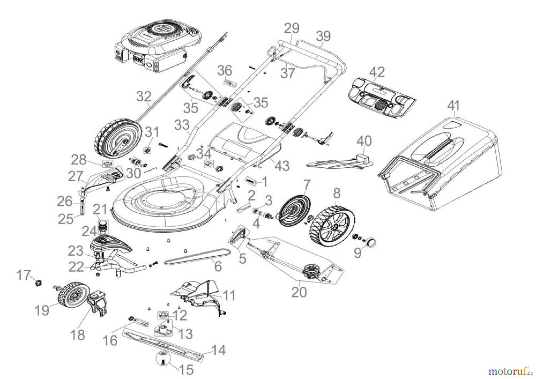 Plus Rasenmäher RASENMÄHER BIG WHEELER TRIKE 465D - 05306 FSL05306-02 Seite 1