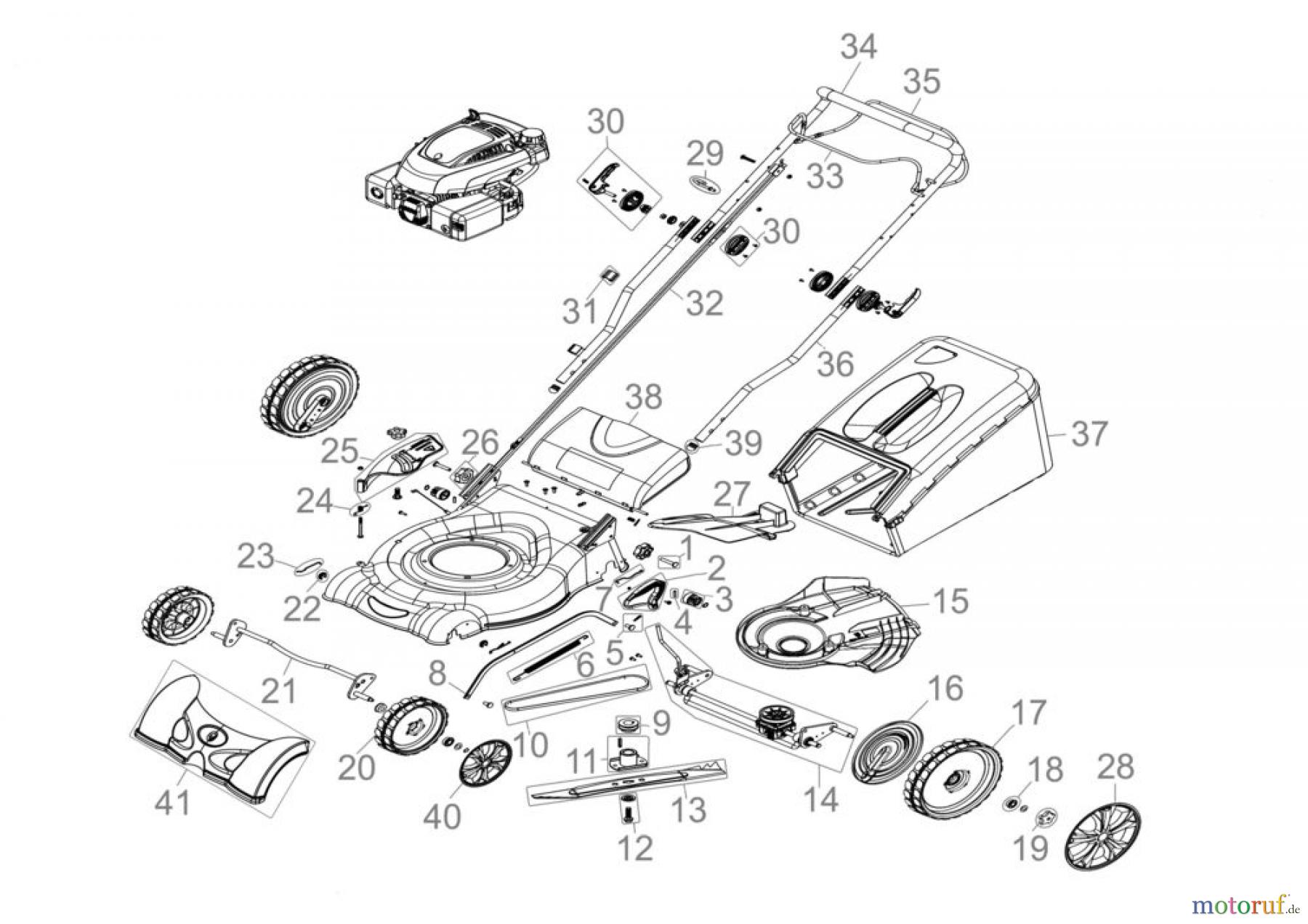 Plus Rasenmäher RASENMÄHER BIG WHEELER 561 S-PLUS - 05311 FSL05311-01 Seite 1