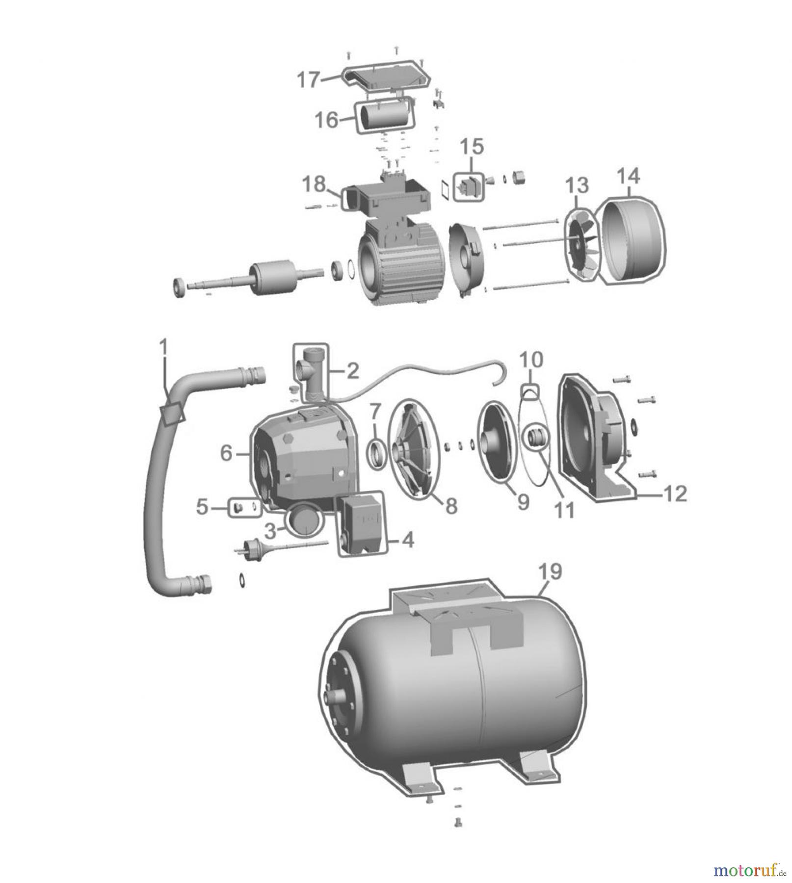  Güde Pumpentechnik Hauswasserwerke HAUSWASSERWERK HWW 1200 TIEF - 94172 FSL94172-03