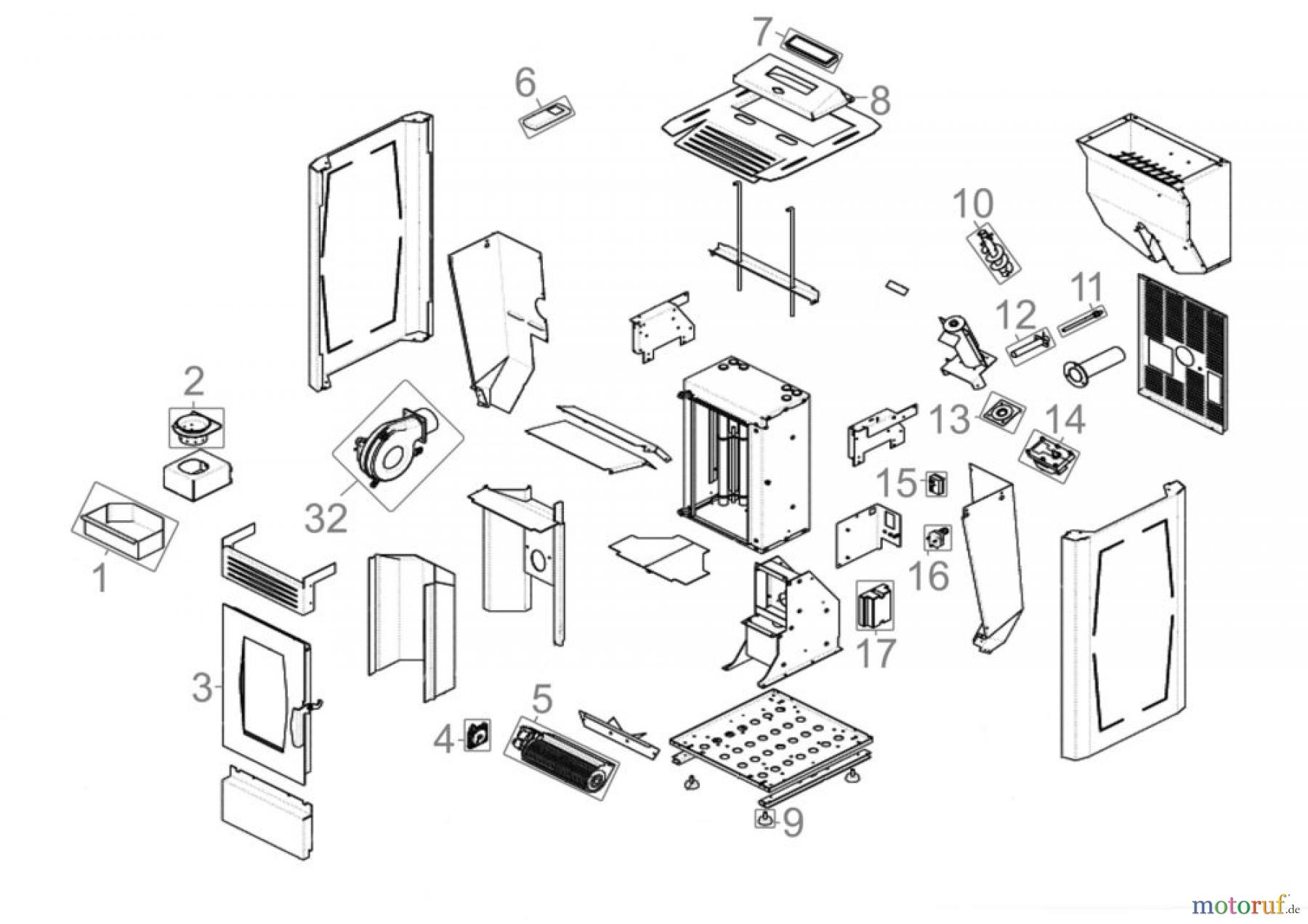  Güde Heizgeräte Pelletöfen PELLETOFEN GP 100 QUARZIT - 68043 FSL68043-01 Seite 1