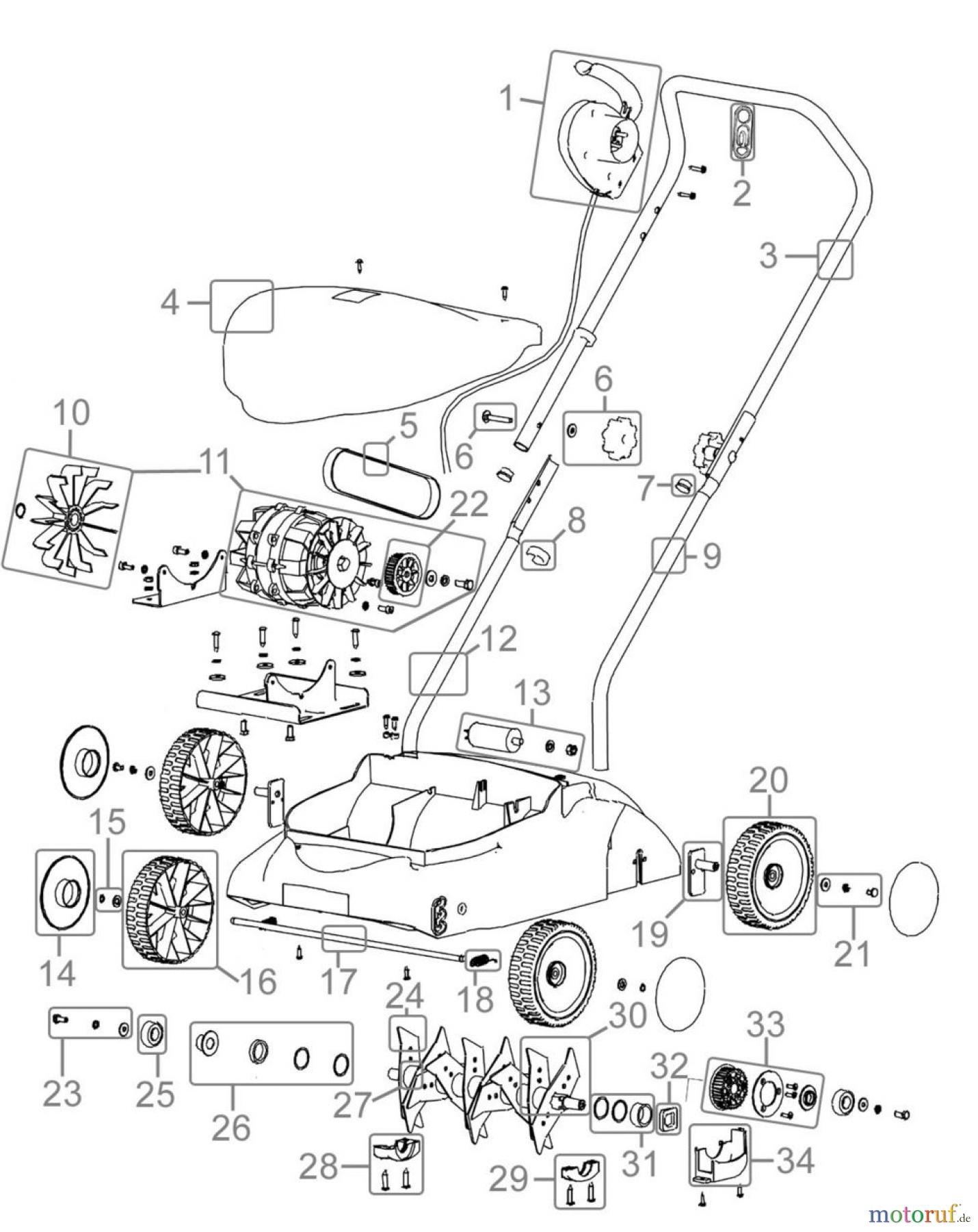 Güde Gartentechnik Vertikutierer Elektro-Vertikutierer VERTIKUTIERER GV 1100 P - 06004 FSL06004-01