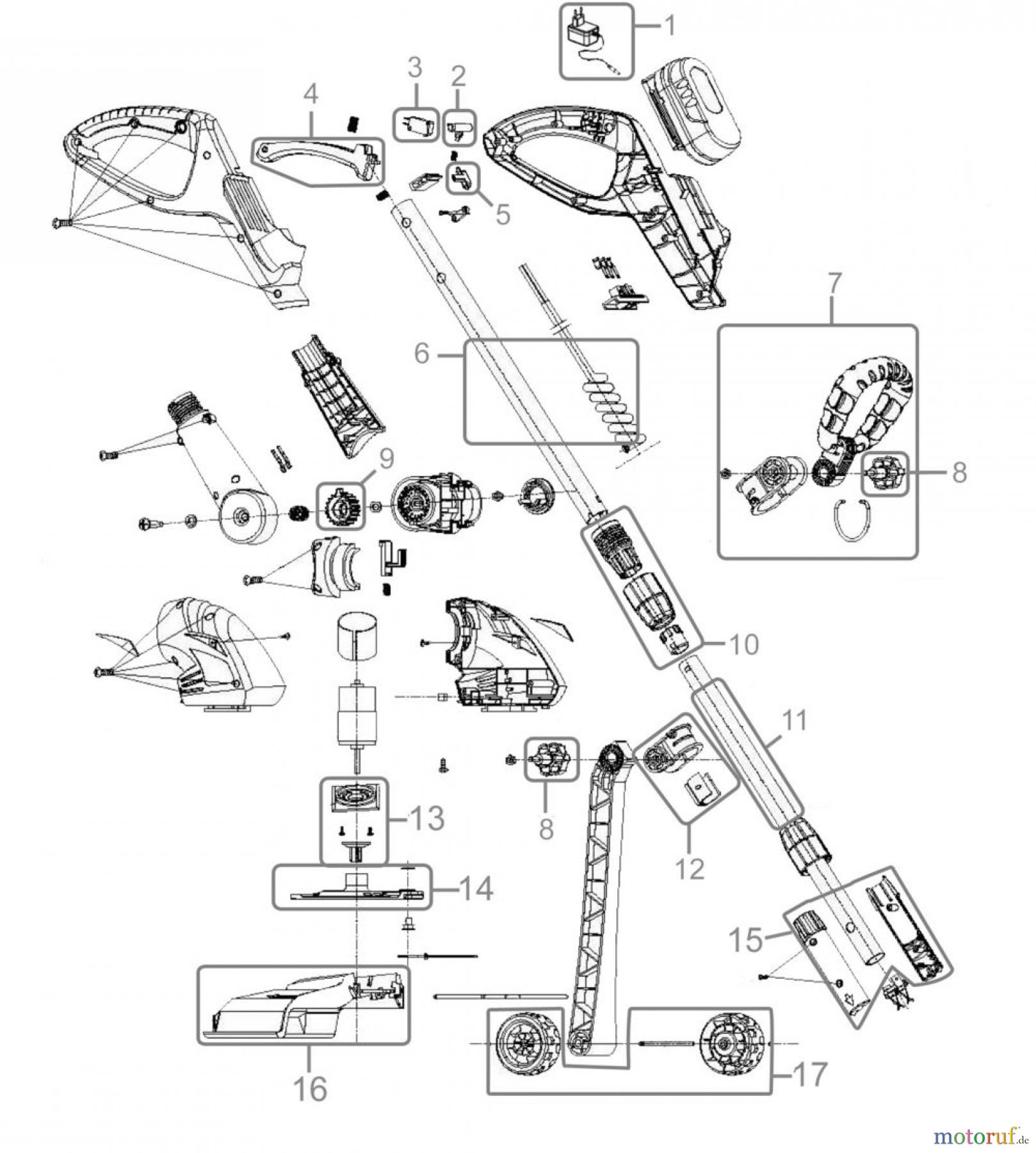 Güde Gartentechnik Trimmer Akku-Trimmer AKKU-RASENTRIMMER GRT260 18LI-ION - 95510 FSL95510-01
