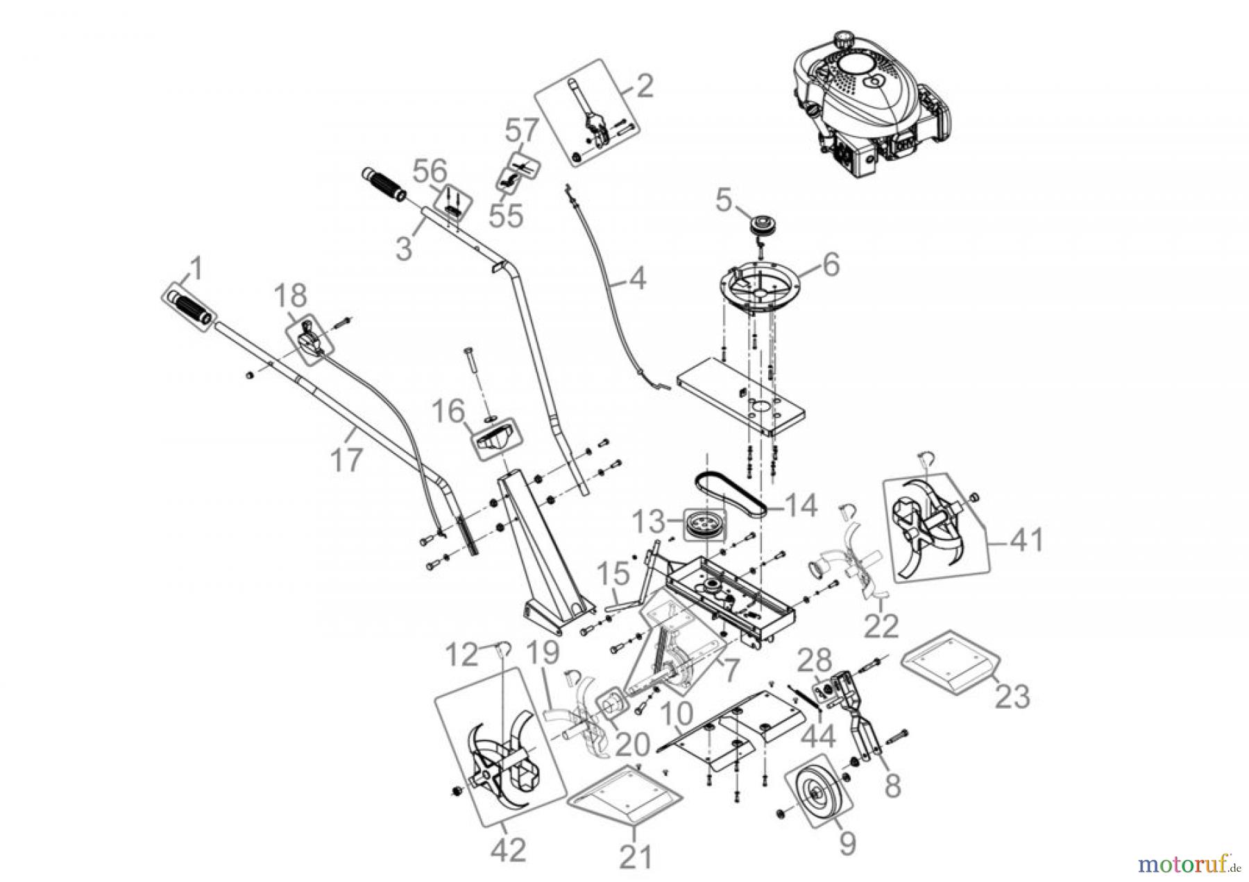  Güde Gartentechnik Gartenfräsen Benzin-Fräsen GARTENFRÄSE GF 600 - 94369 FSL94369-04 Seite 1