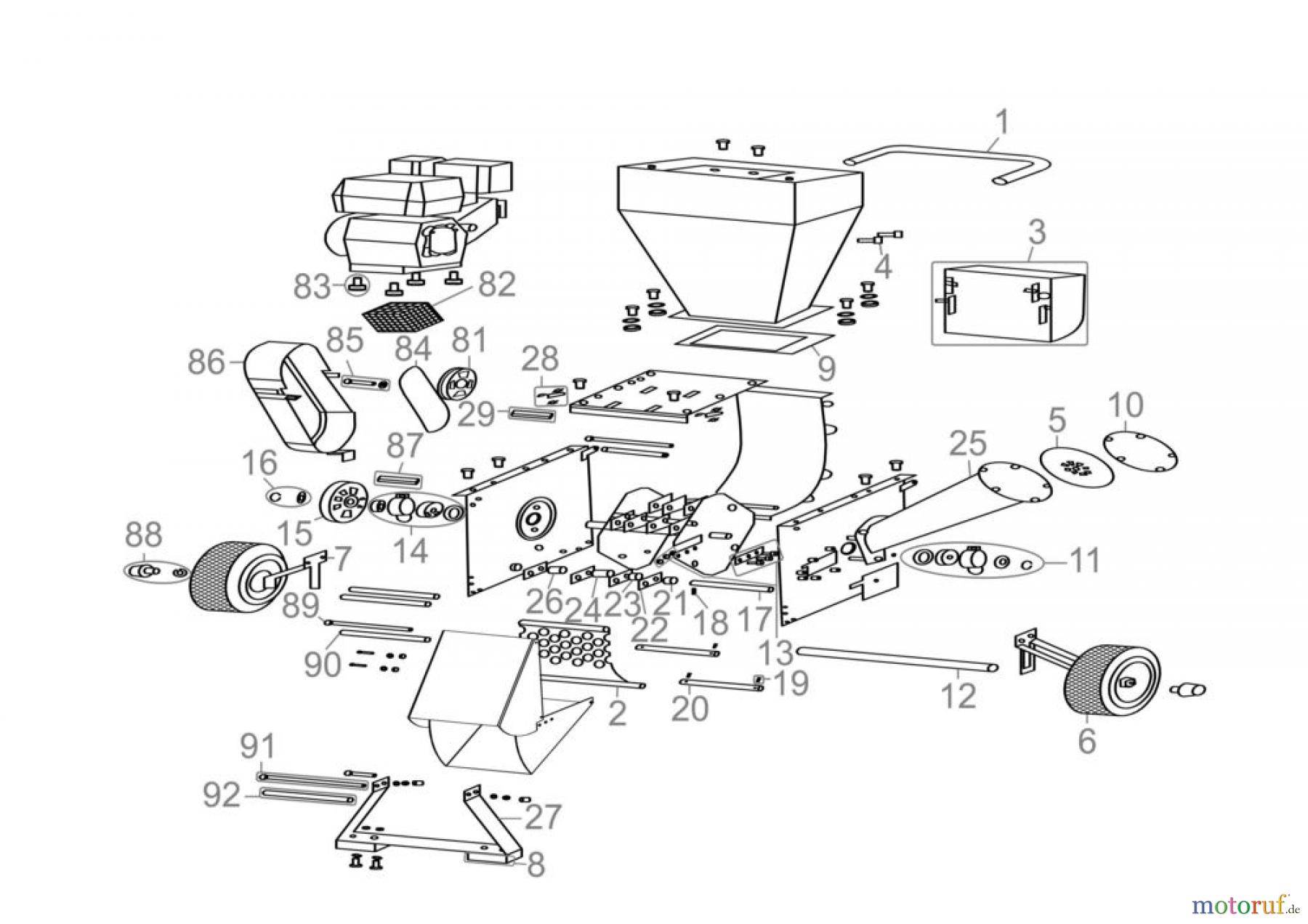 Güde Gartentechnik Häcksler Benzin-Häcksler BENZIN-GARTENHÄCKSLER GH 650 B - 94360 FSL94360-03 Seite 1