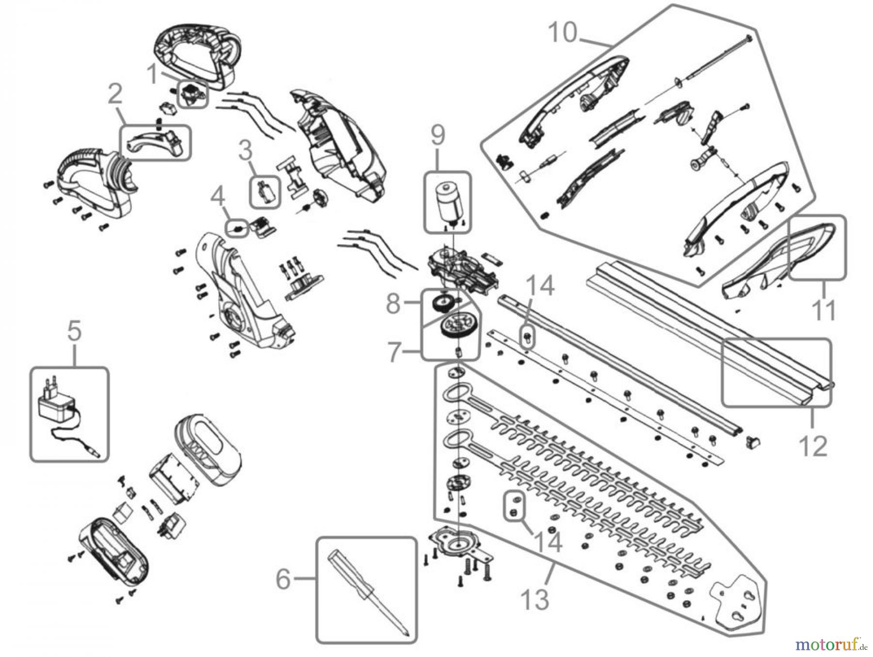 Güde Gartentechnik Heckenscheren Akku-Heckenscheren AKKU-HECKENSCHERE GHS520 18LI-ION - 95515 FSL95515-01