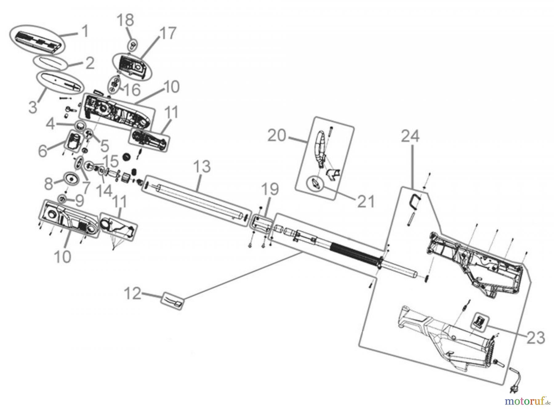 Güde Gartentechnik Astkettensägen Elektro-Astsägen ASTKETTENSÄGE GAK 710 TELE - 95157 FSL95157-01