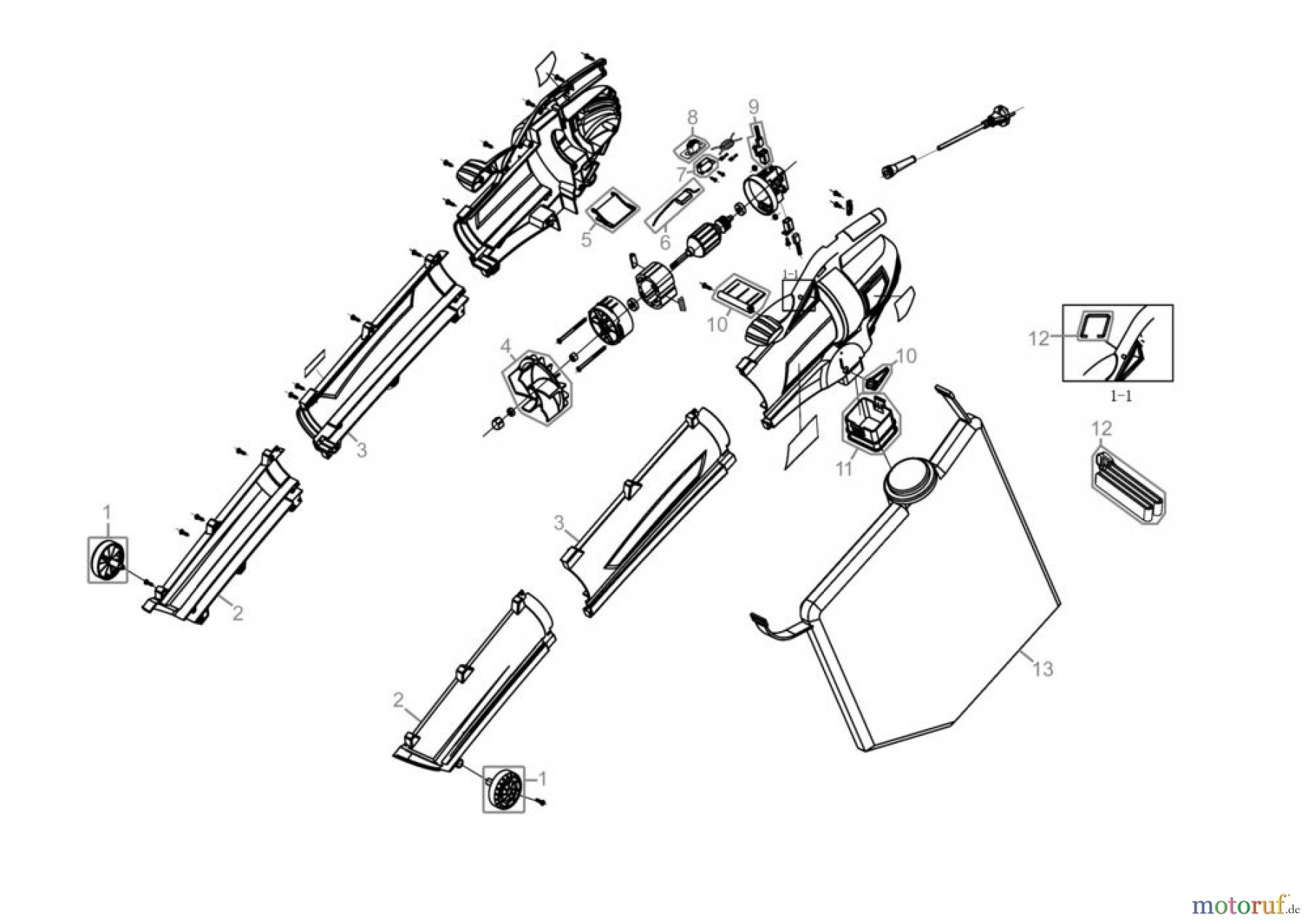  Güde Gartentechnik Laub-Sauger & Bläser Elektro LAUBSAUGER GLS 2600 G - 94052 FSL94052-03