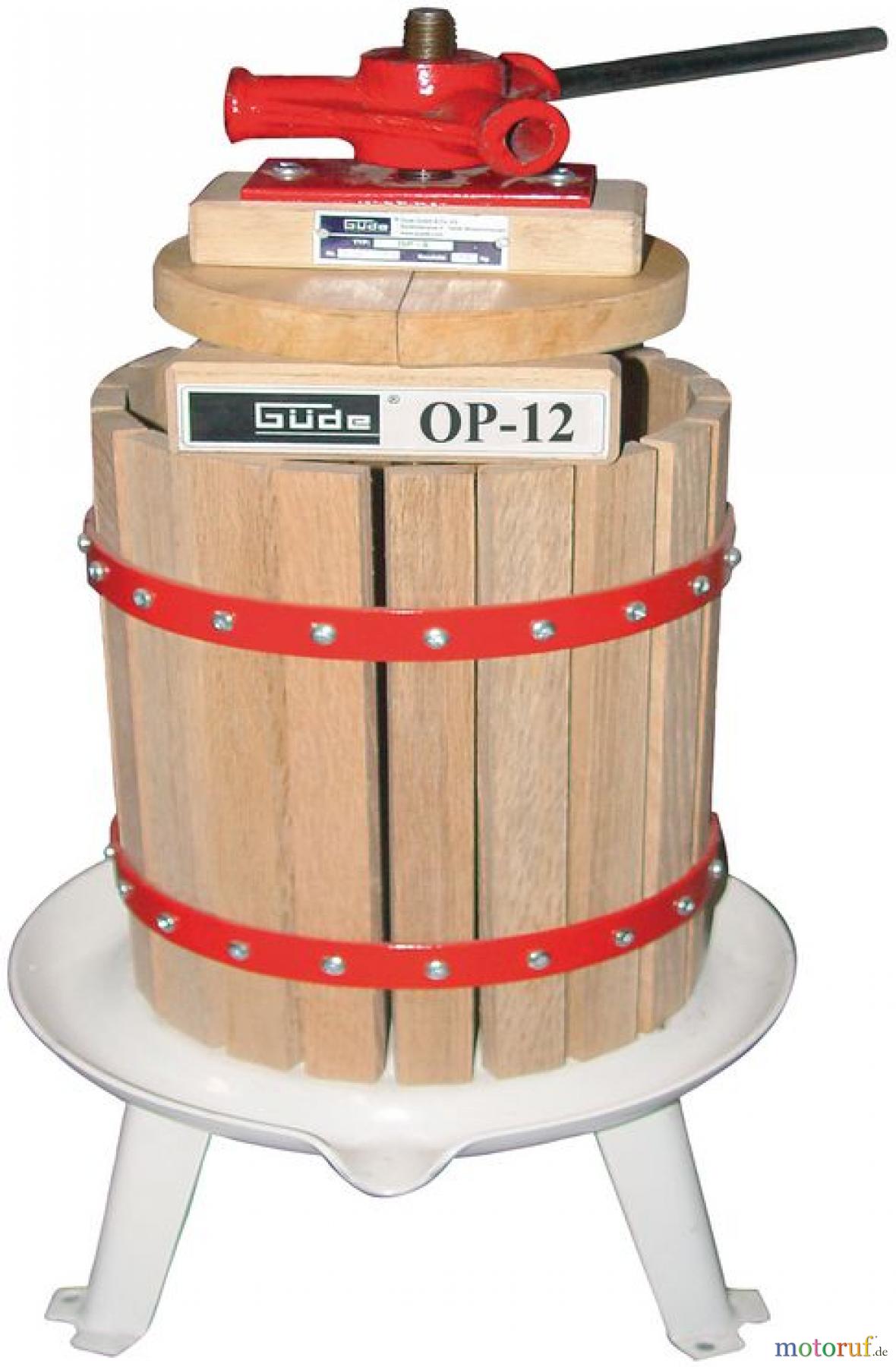 Güde Gartentechnik Obstverarbeitung Pressen OBSTPRESSE OP 12 - 30003