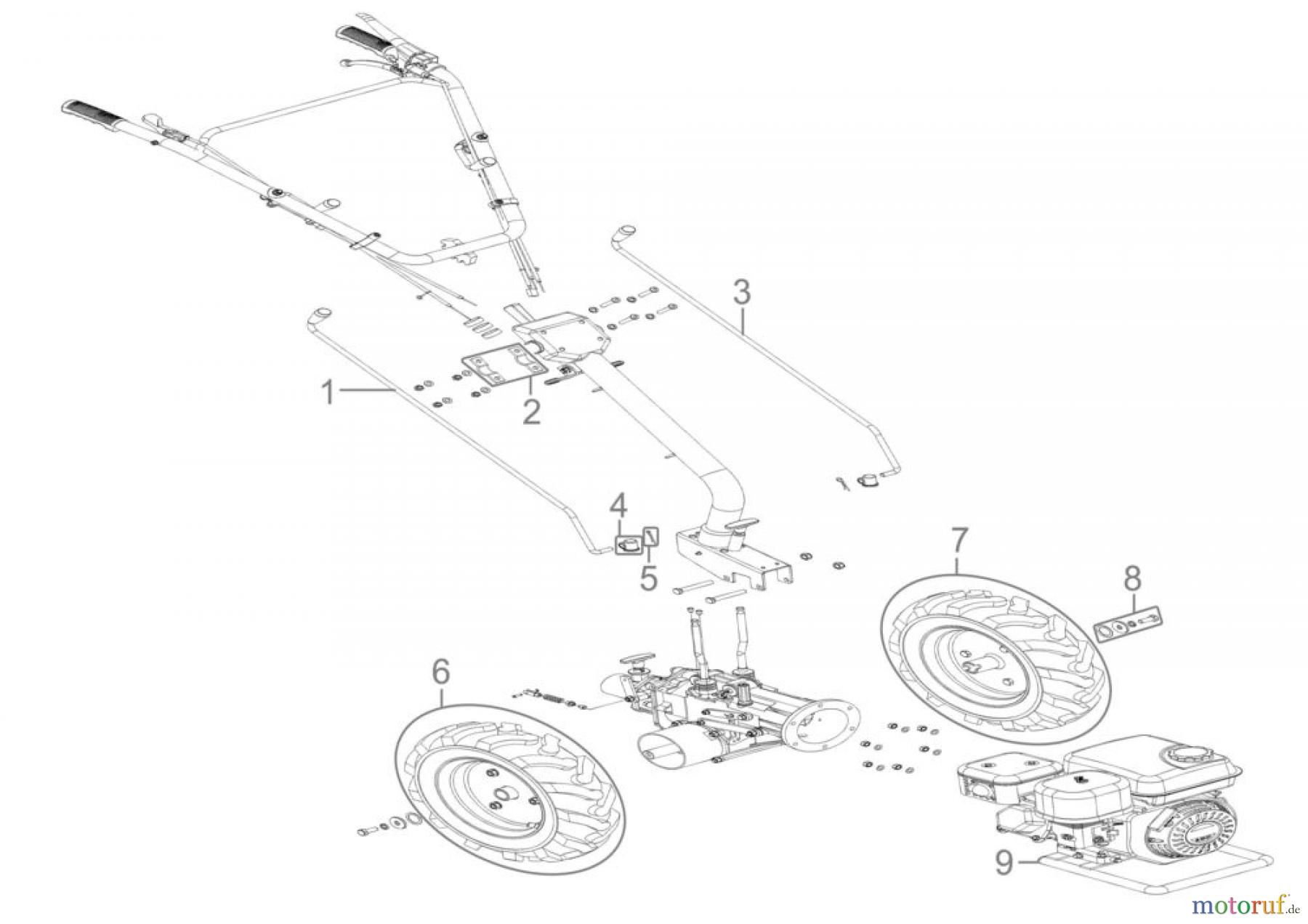 Güde Gartentechnik Kombigeräte Benzin Antriebseinheit MOTOREINACHSER GME 6,5 PS - 95180 FSL95180-01 Seite 1
