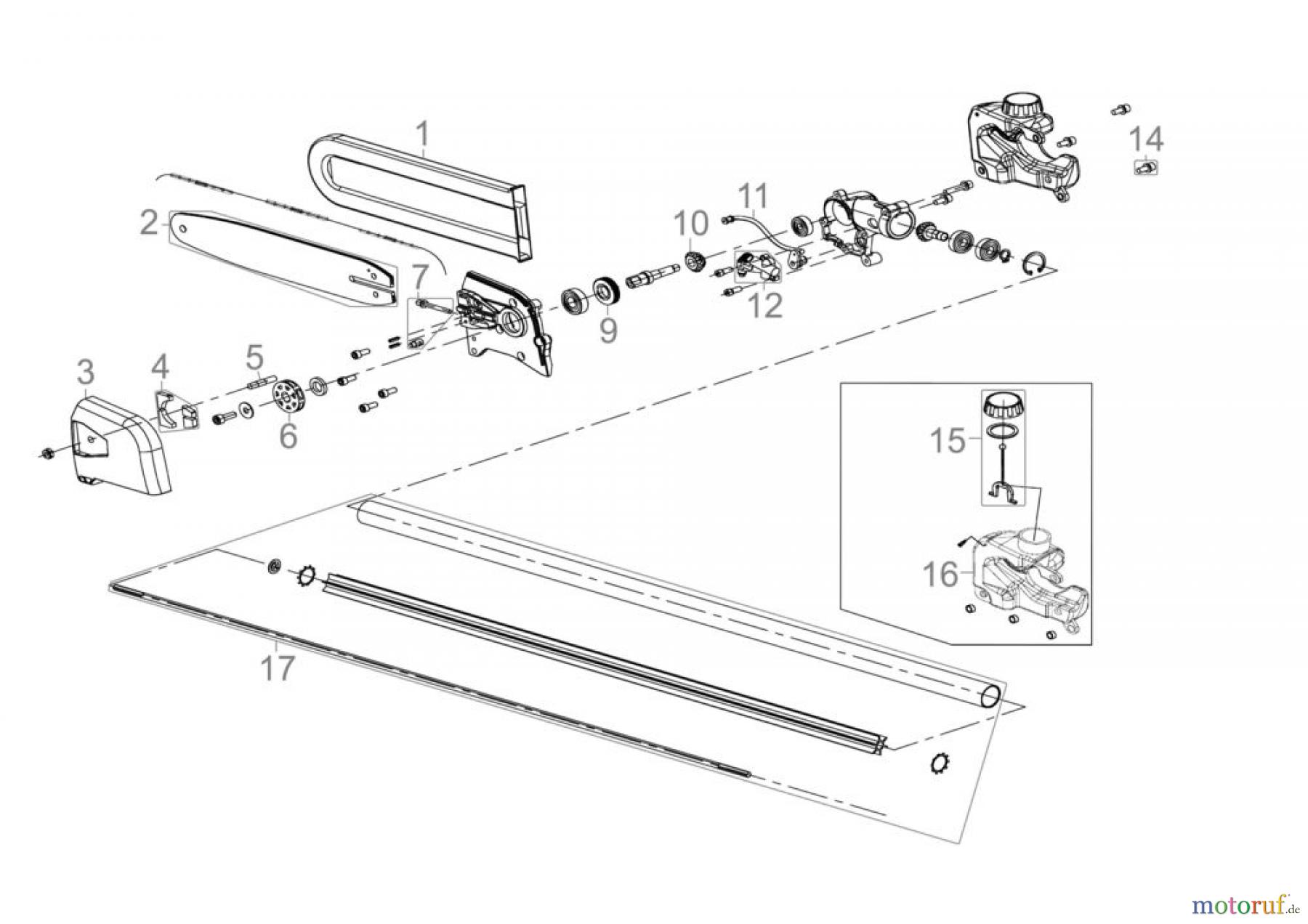  Güde Gartentechnik Kombigeräte Akku Anbauwerkzeug ASTSÄGENAUFSATZ GME 36 ASL - 95706 FSL95706-01