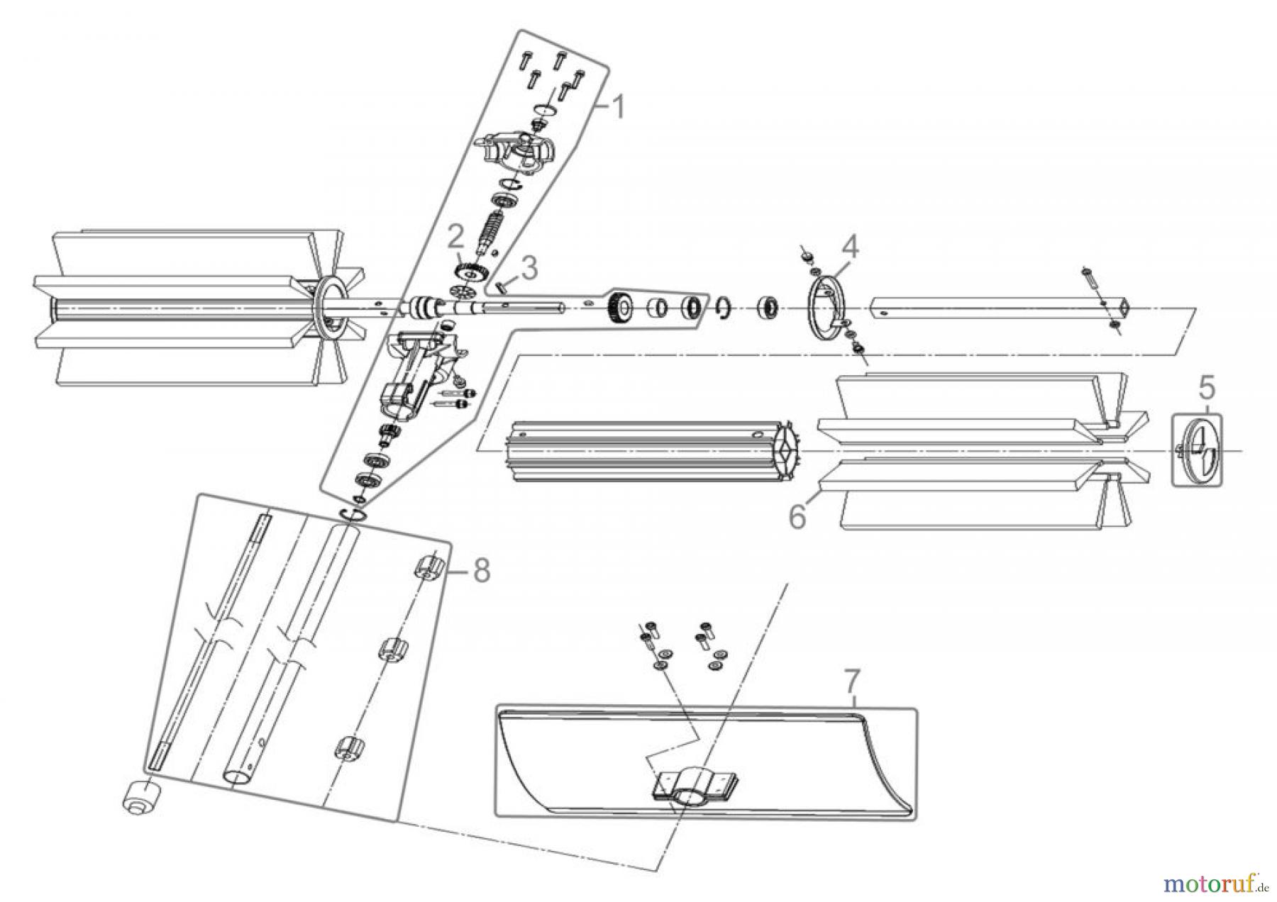  Güde Gartentechnik Kombigeräte Akku Anbauwerkzeug KEHRBÜRSTENAUFSATZ GME 36 KB - 95710 FSL95710-01