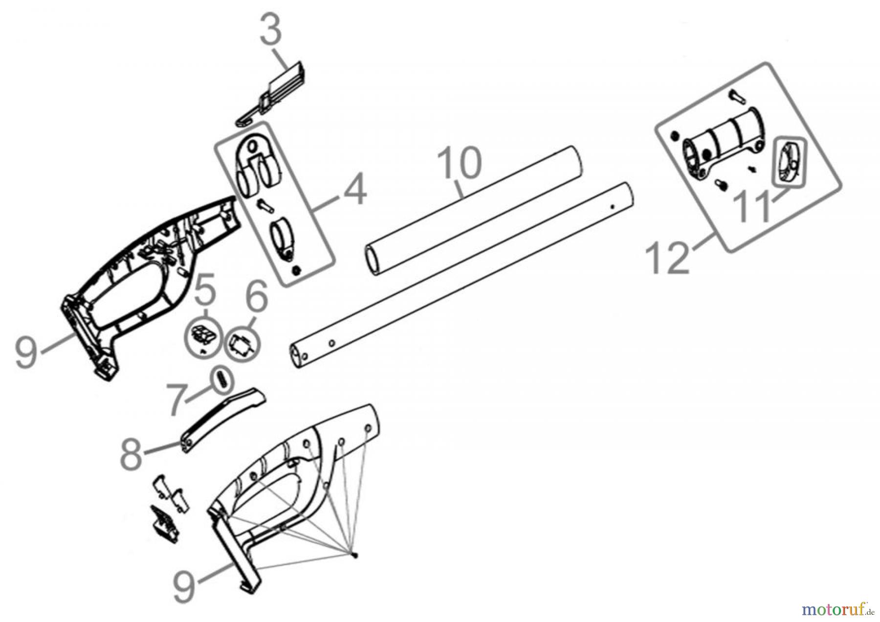 Güde Gartentechnik Kombigeräte Akku Zubehör GRIFFSTÜCK 850/25 G - 95606 FSL95606-01