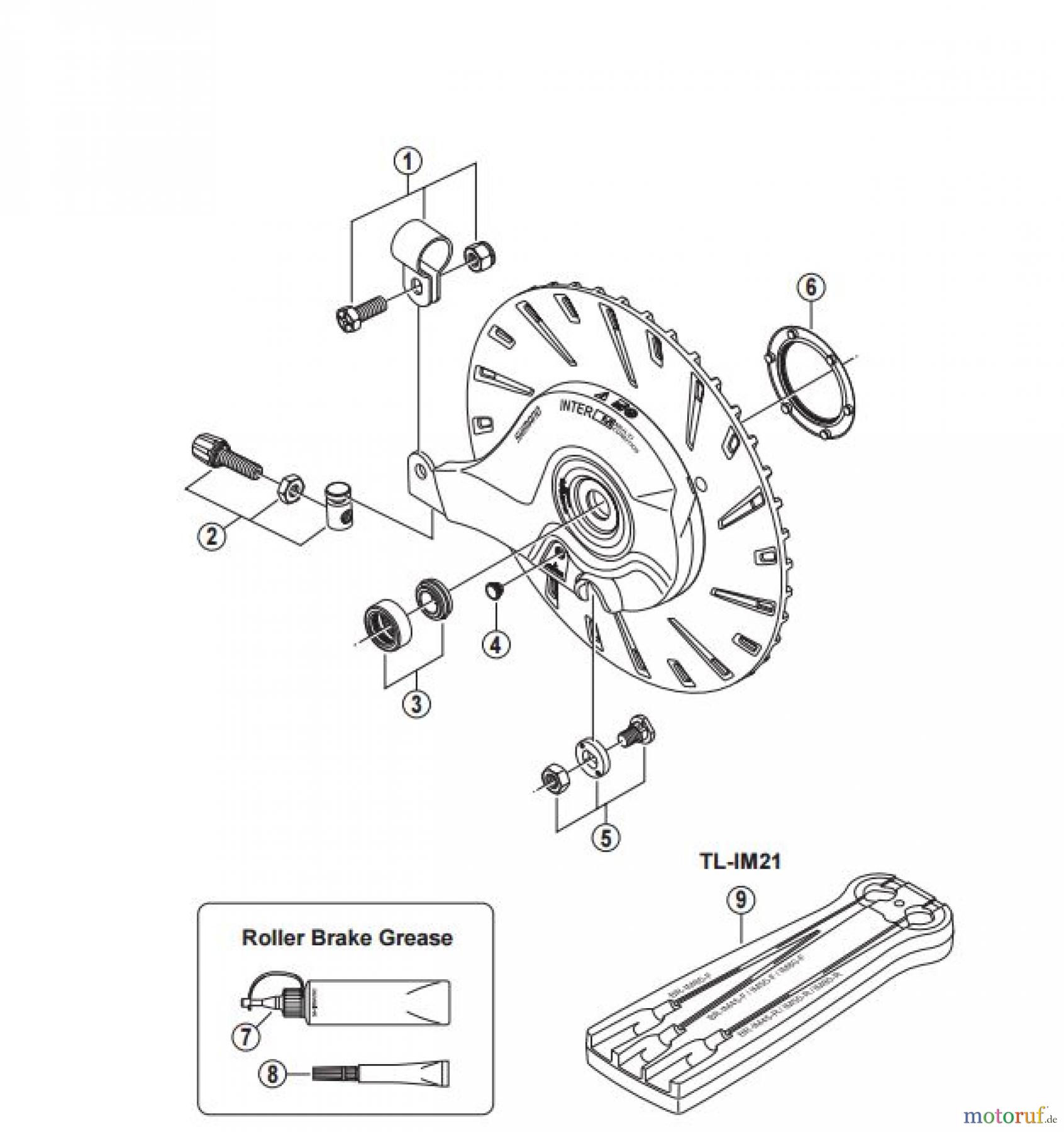 Shimano BR Brake - Bremse BR-IM81-R -3283A Roller Brake