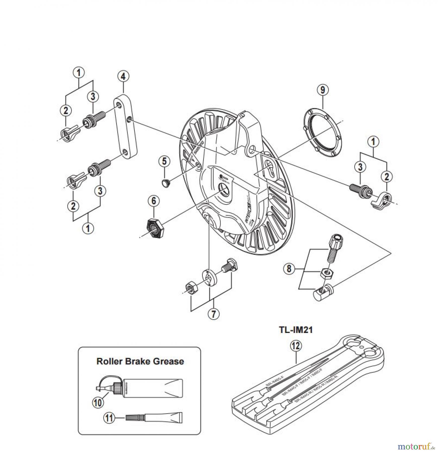 Shimano BR Brake - Bremse BR-IM85-F -3091 Roller Brake