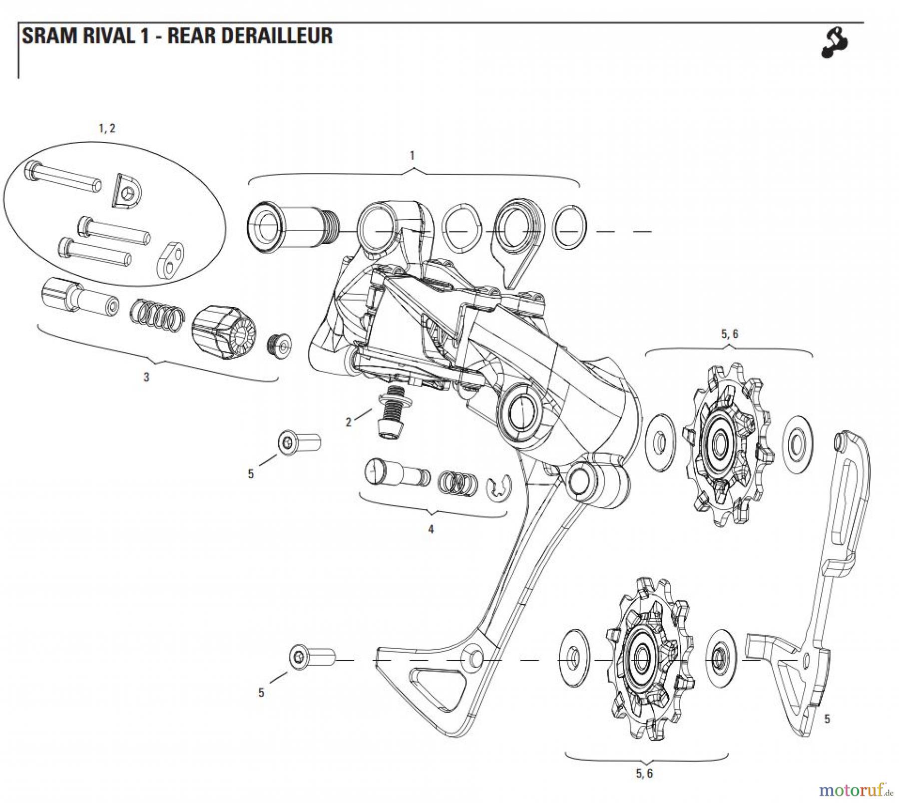 Sram Sram SRAM RIVAL 1 - REAR DERAILLEUR