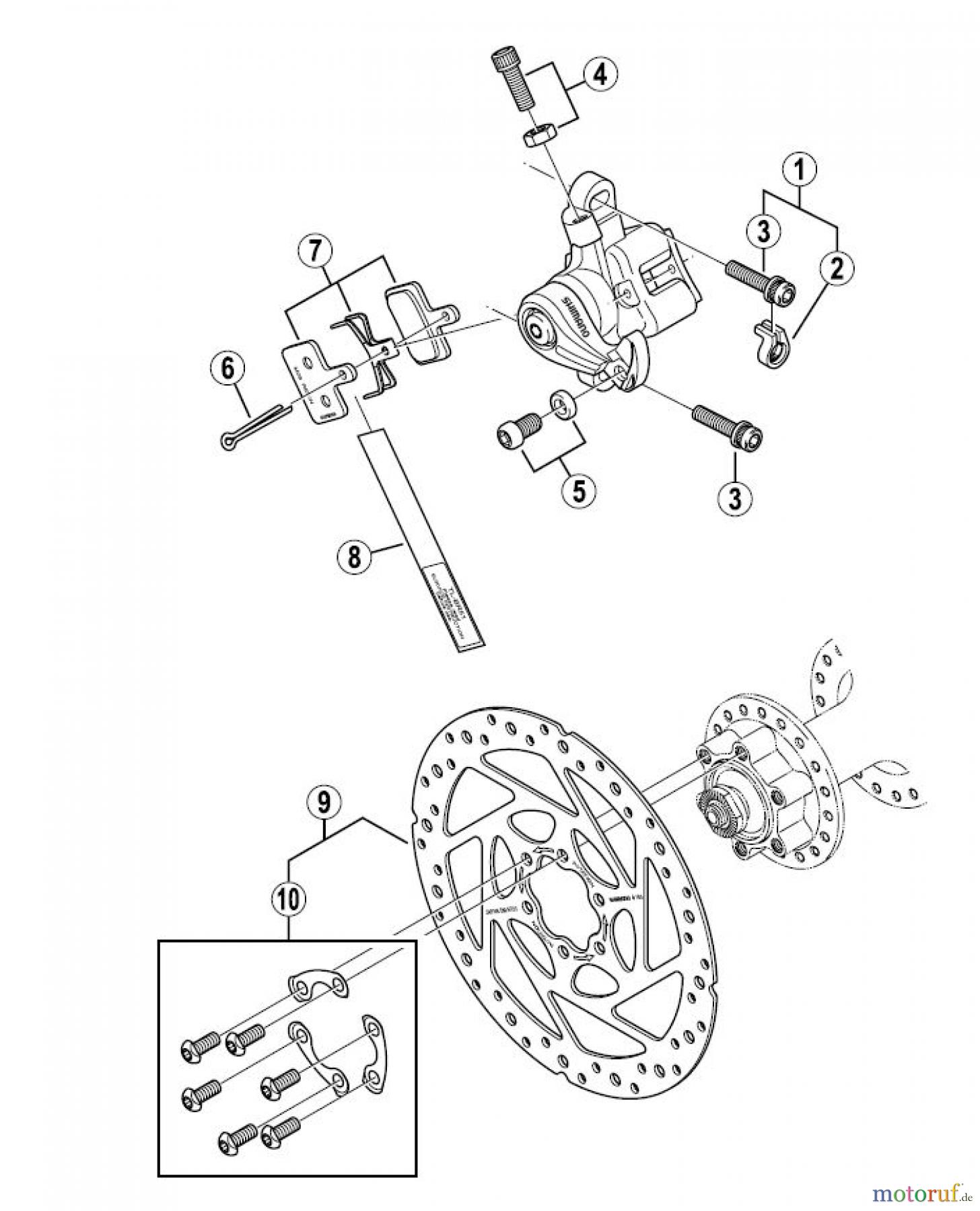 Shimano BR Brake - Bremse BR-M475-M2180 Front Disc Brake
