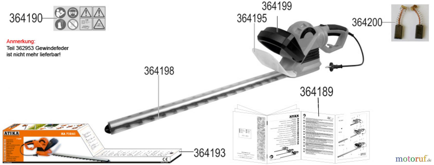Atika Garten Heckenscheren HA 710/61