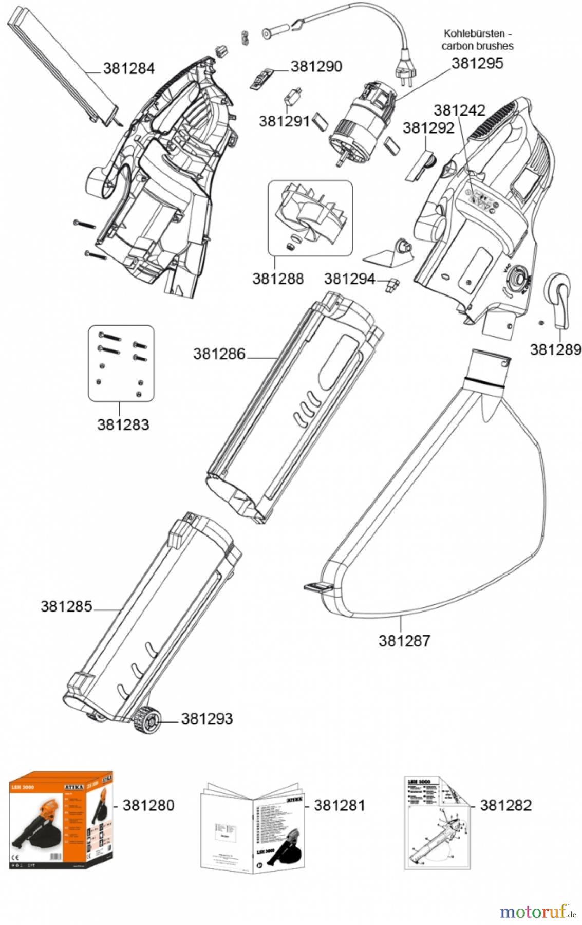 Atika Garten Laubsauger LSH 3000