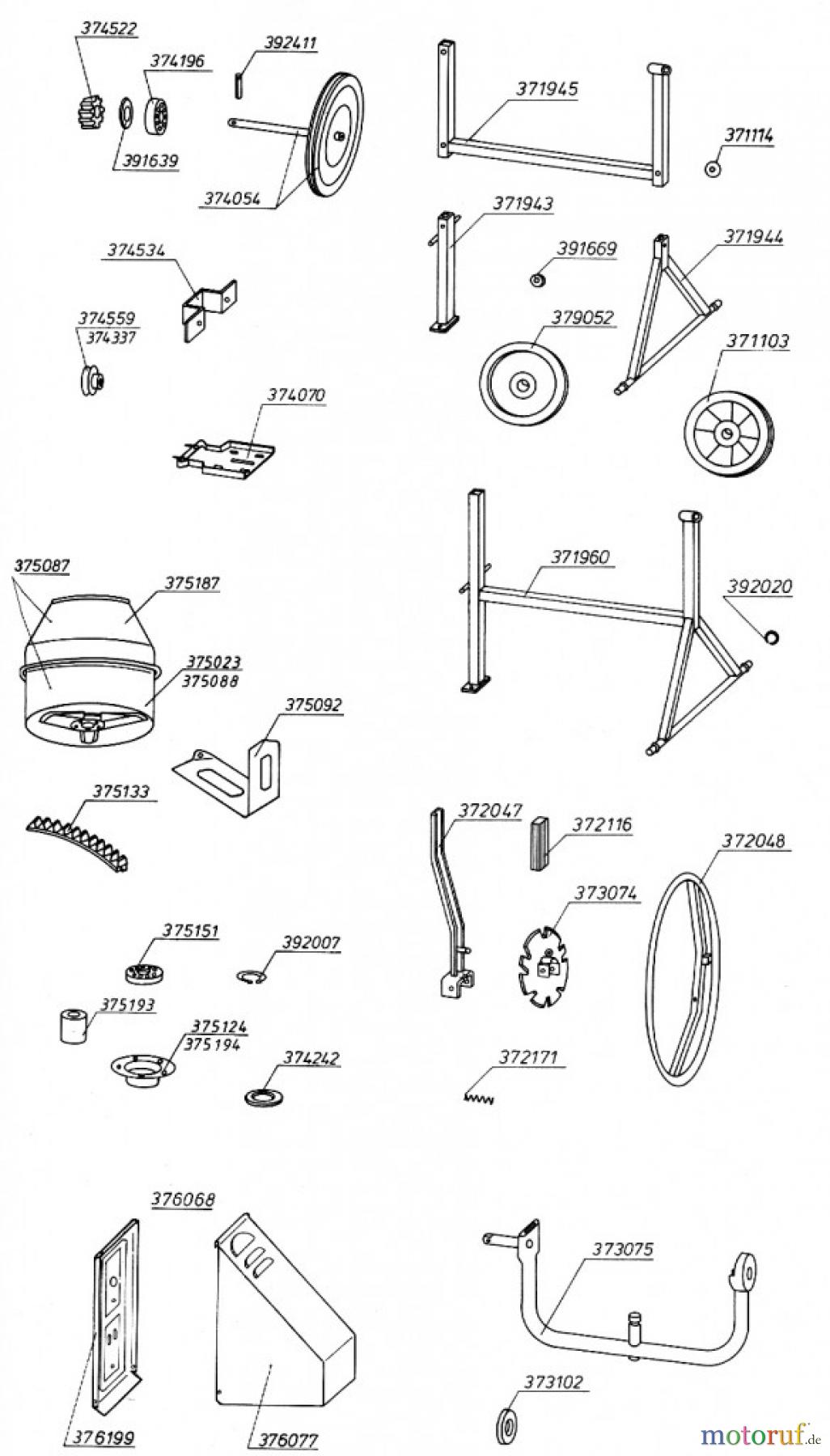 Atika Bau Betonmischer EM 125 L