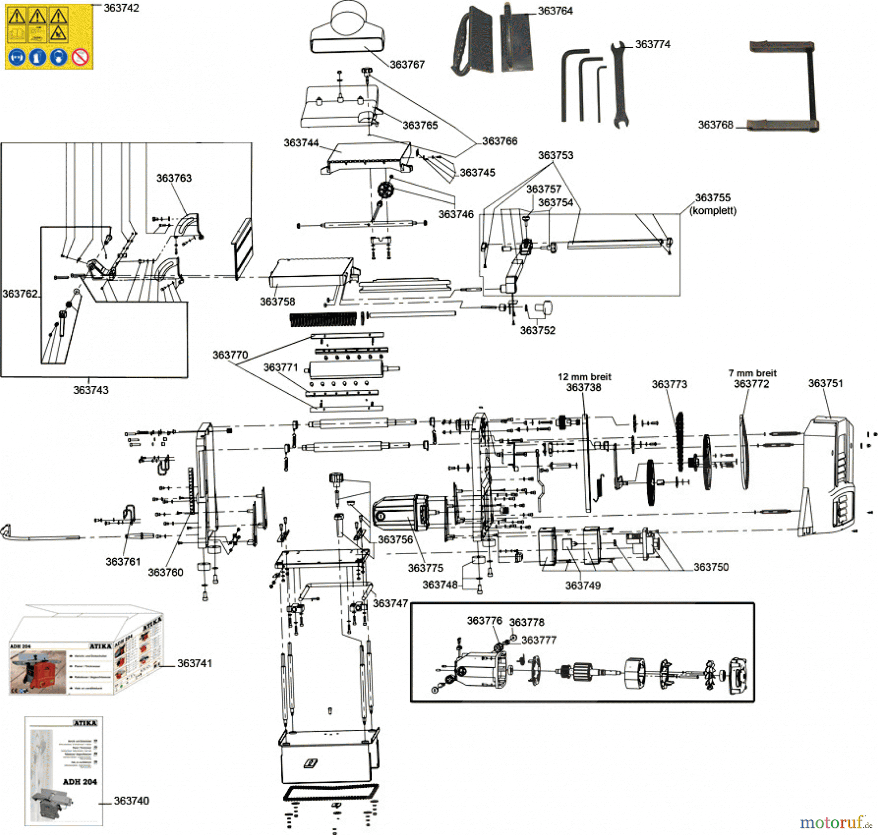Atika Holz Abricht- und Dickenhobel ADH 204