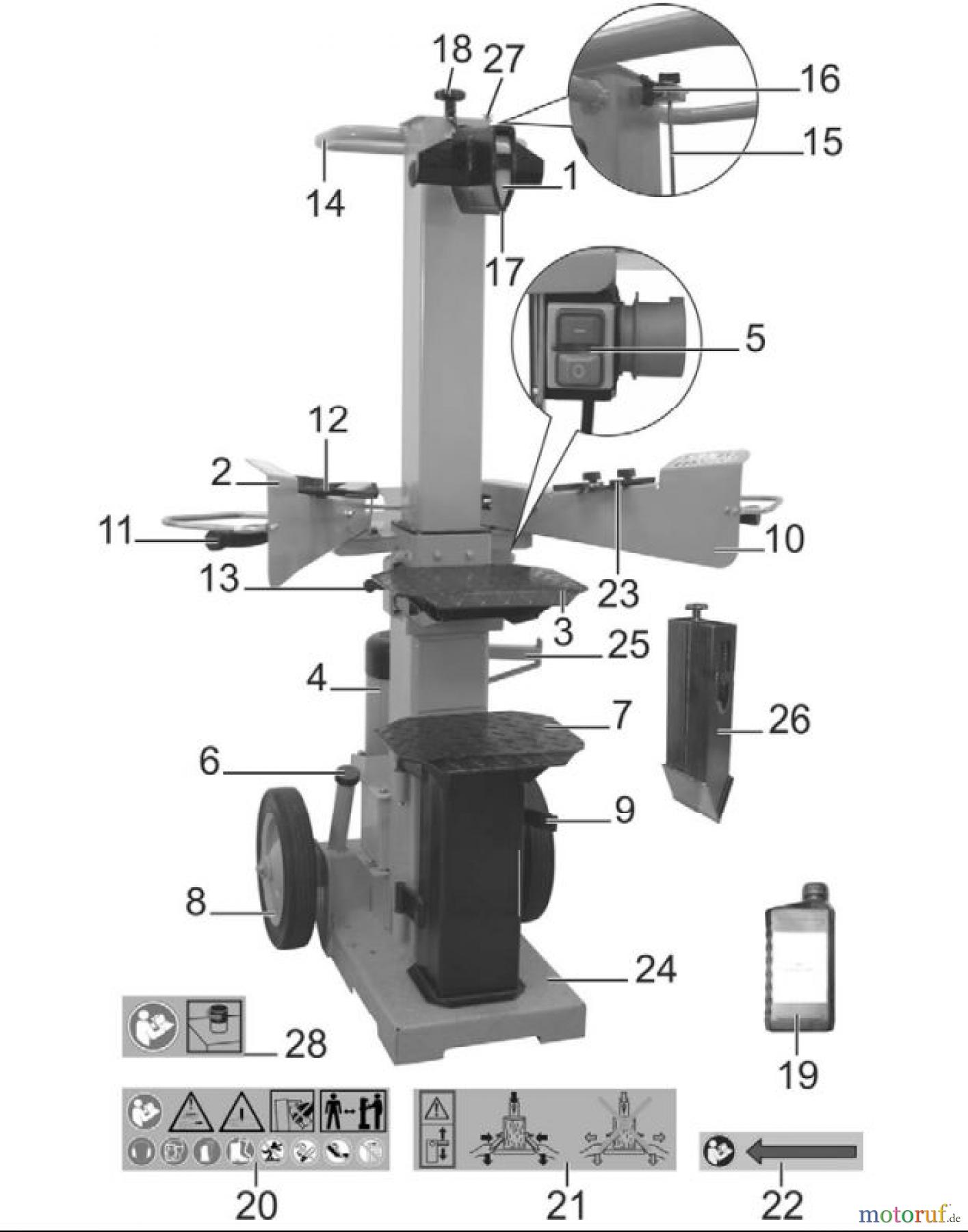  Atika Holz Brennholzspalter ASP 12 TS