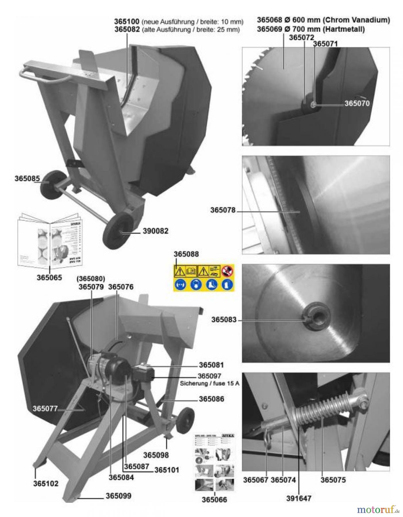  Atika Holz Wippkreissägen BWS 600 und BWS 700