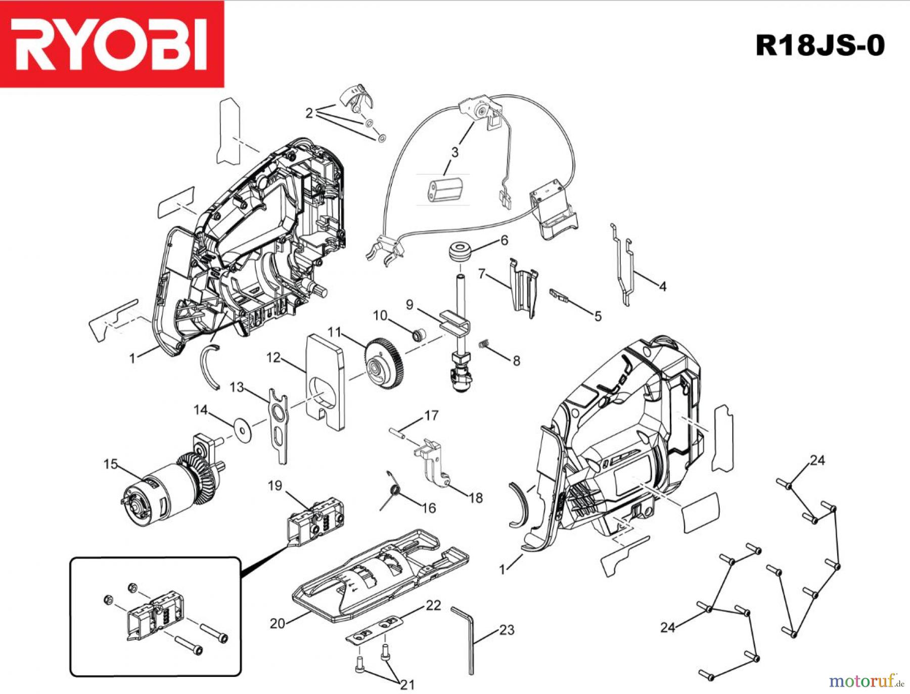 Ryobi Sägen Stichsägen R18JS 18 V Akku Stichsäge R18JS 18 V Akku Stichsäge