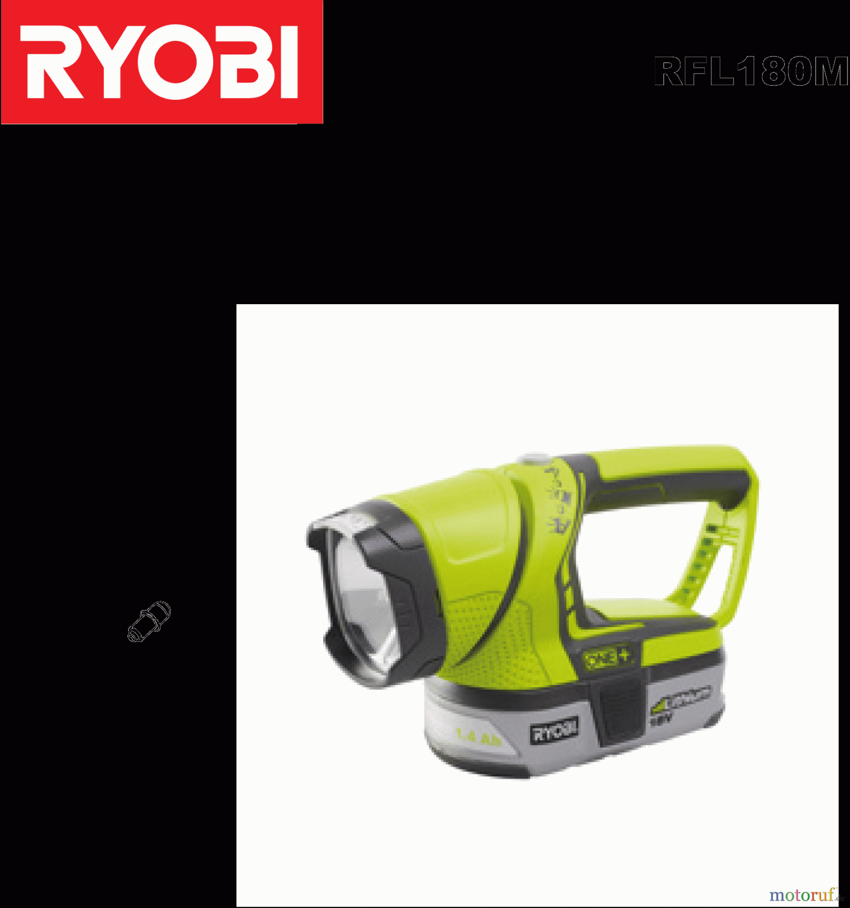  Ryobi Lampen RFL180M Taschenlampe
