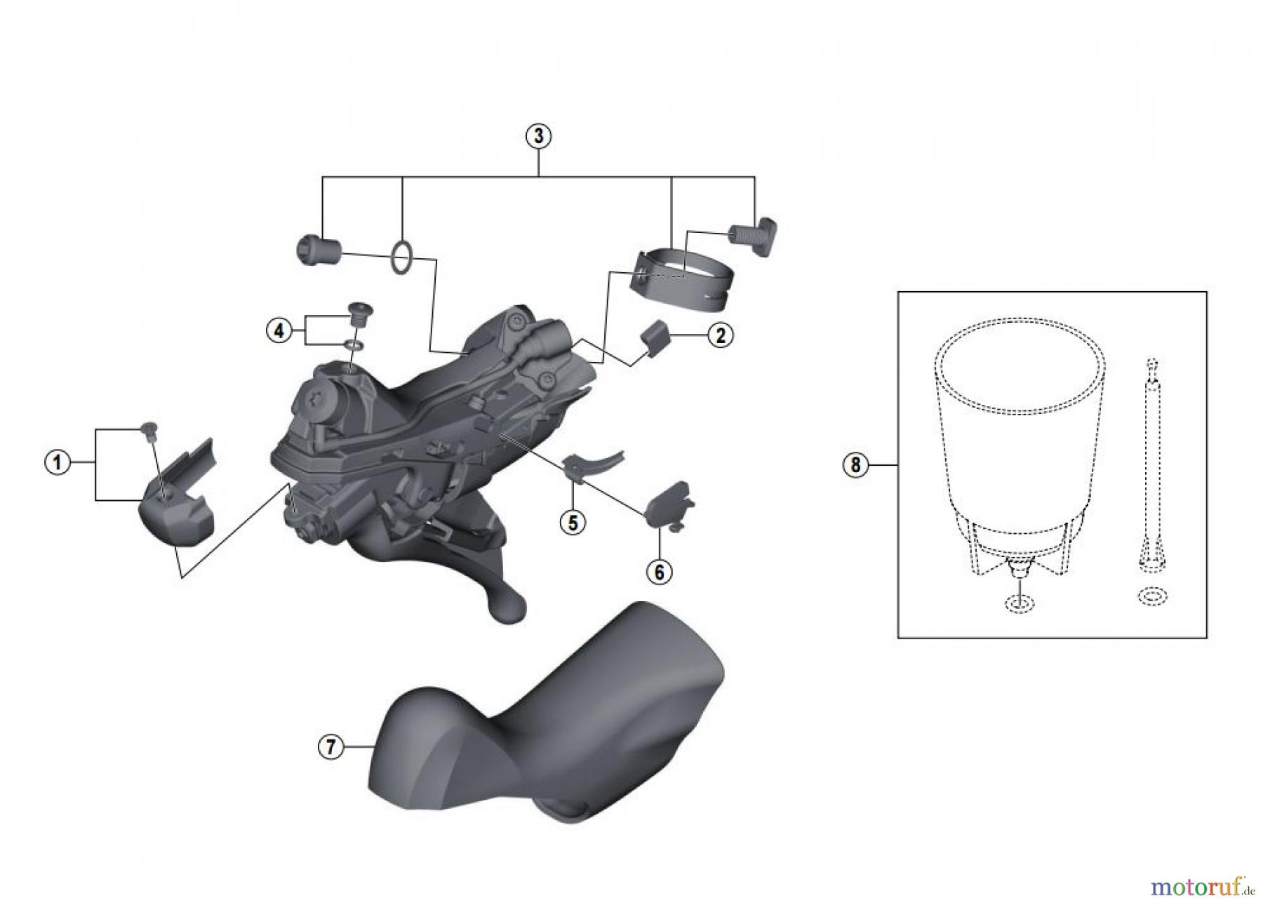 Shimano ST Rapidfire- Schaltbremshebel ST-RS685, Dual Control Lever (For Disc Brake)