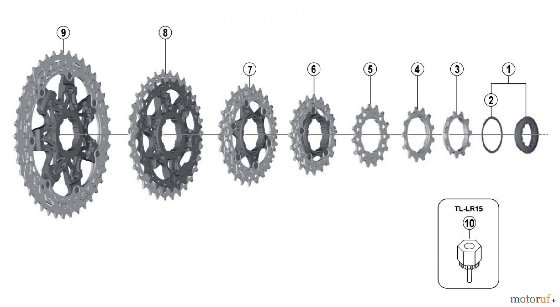 Shimano CS Cassette / Zahnkranz CS-M9001 -3838 Kasette MTB 11-fach