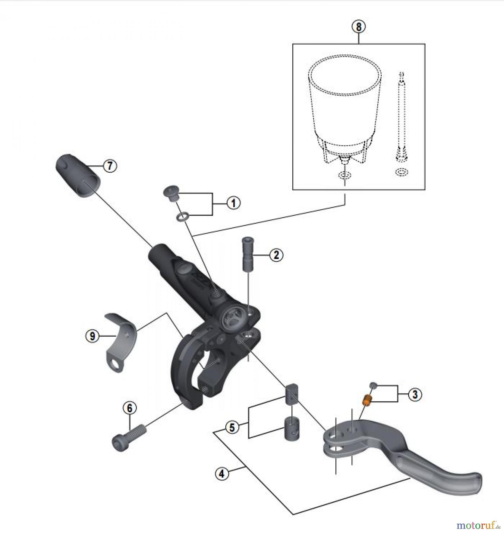Shimano BL Brake Lever - Bremshebel BL-M9000 -3779A XTR Brake Lever For Disc Brake