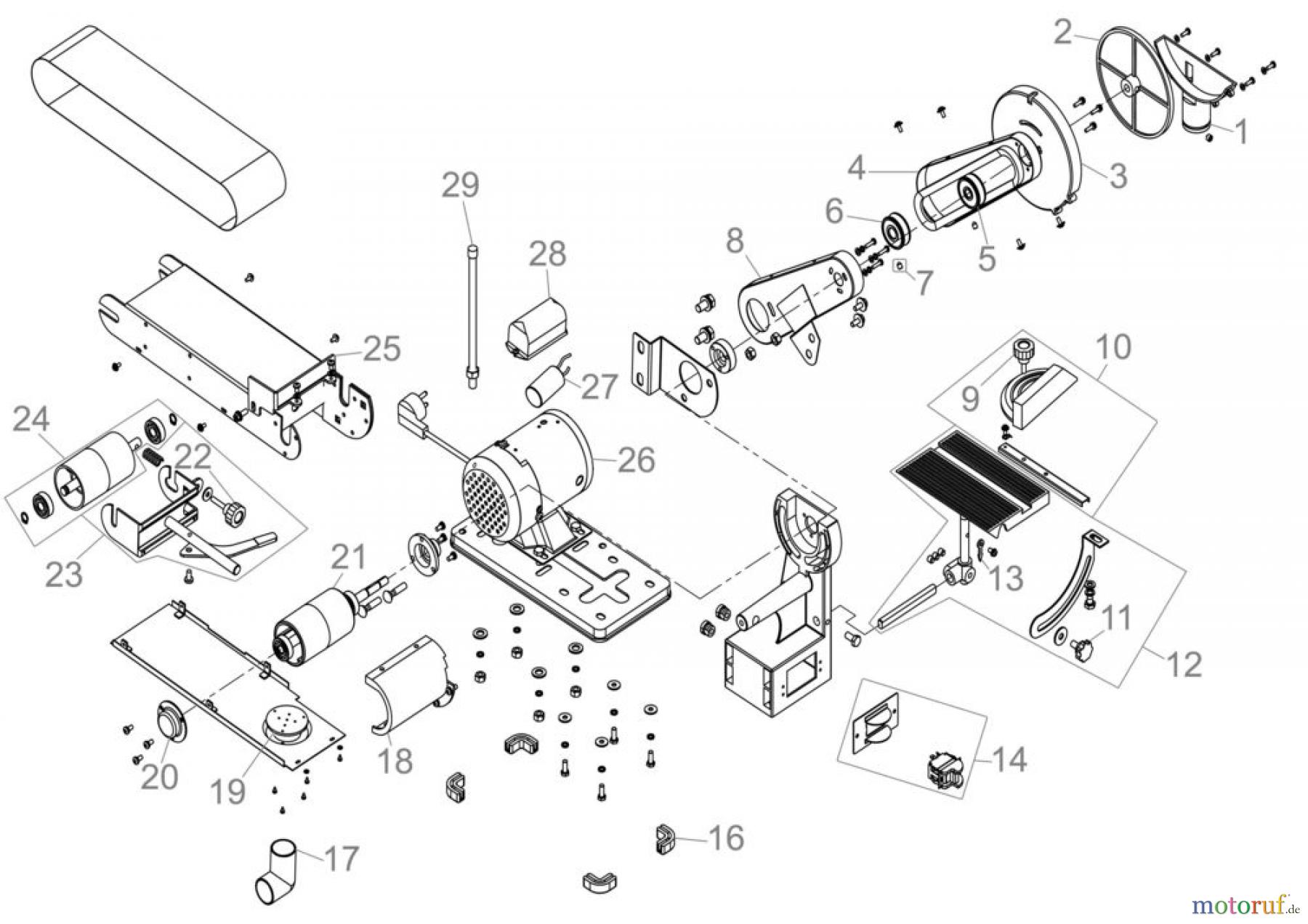  Güde Holzbearbeitung Schleifmaschinen BAND UND TELLERSCHLEIFER GBTS 400 - 55135  FSL55135-01 