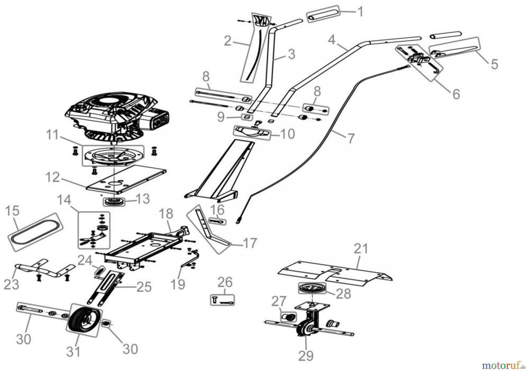 Güde Gartentechnik Gartenfräsen Benzin-Fräsen GARTENFRÄSE GF 382 - 94377 FSL94377-01