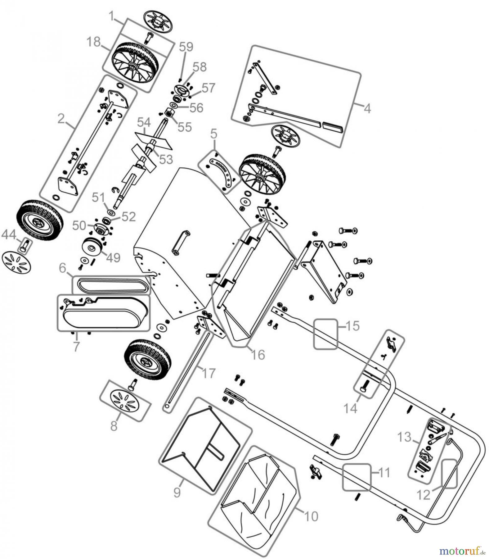 Güde Gartentechnik Vertikutierer Benzin-Vertikutierer MOTOR-VERTIKUTIERER GV 2400 SL - 95140 FSL95140-03 Seite 1
