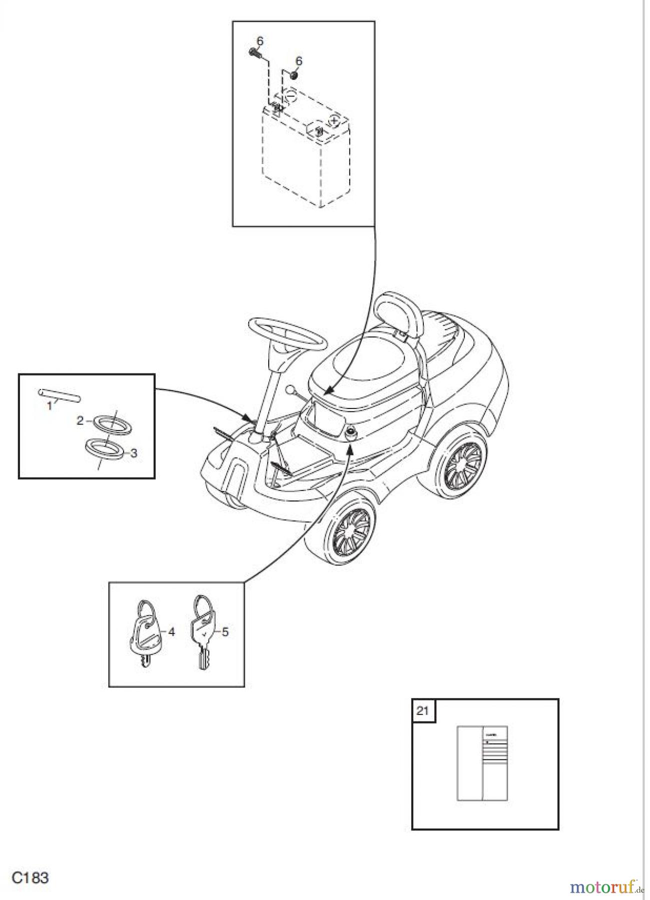 Global Garden Products GGP Frontmäher X1 2008 Montageteile