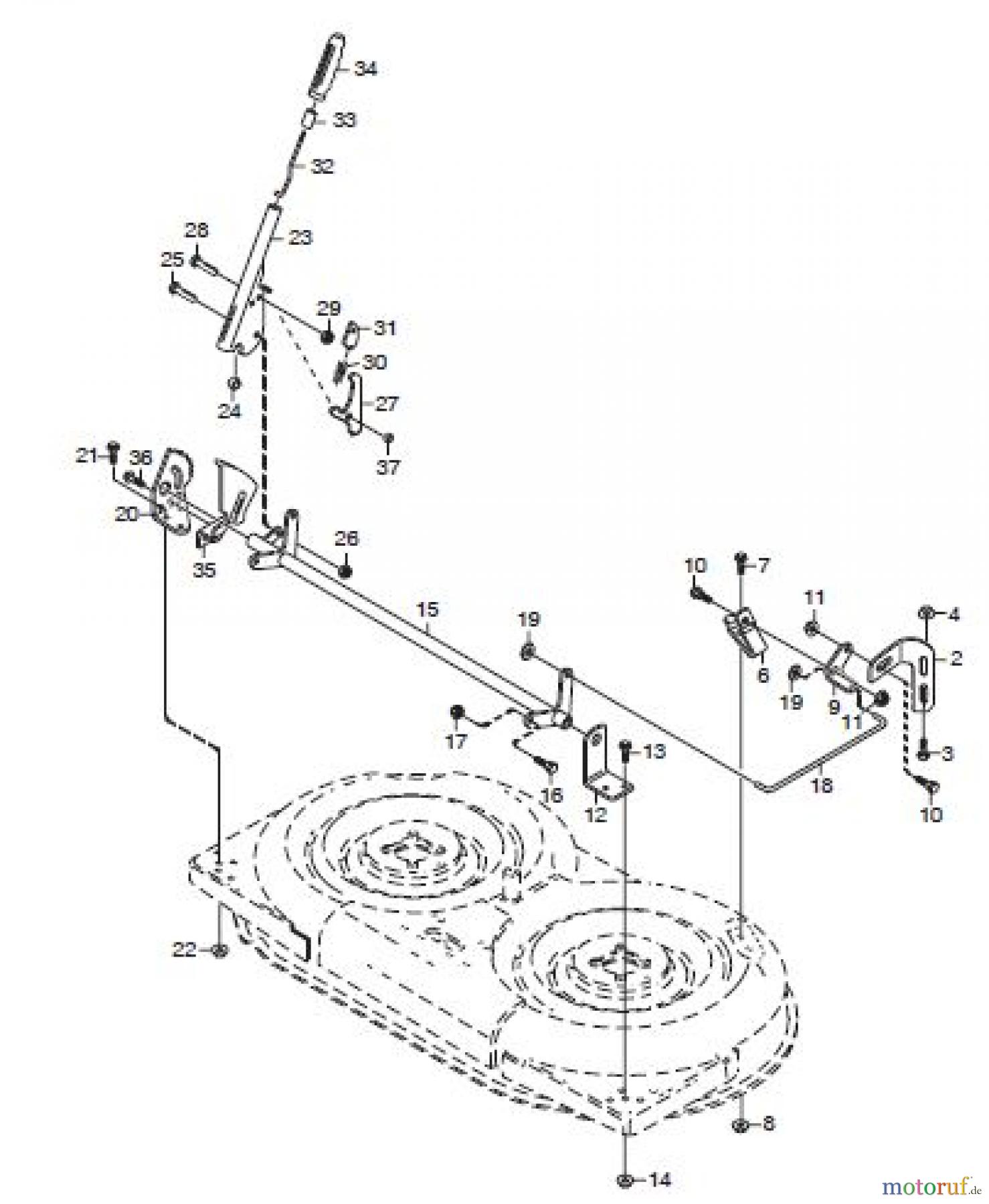 Global Garden Products GGP Frontmäher XM_Series 2006 FRNTMÄHWERK 85 MULCHING REGULIERUNG