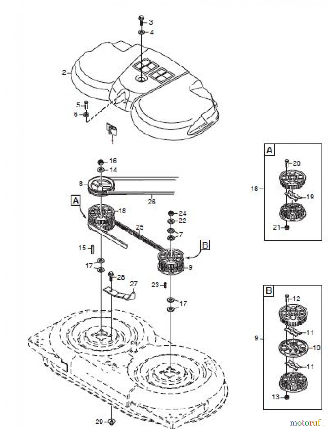 Global Garden Products GGP Frontmäher XM_Series 2006 FRONTMÄHWERK 85 MULCHING TRANSMISSION