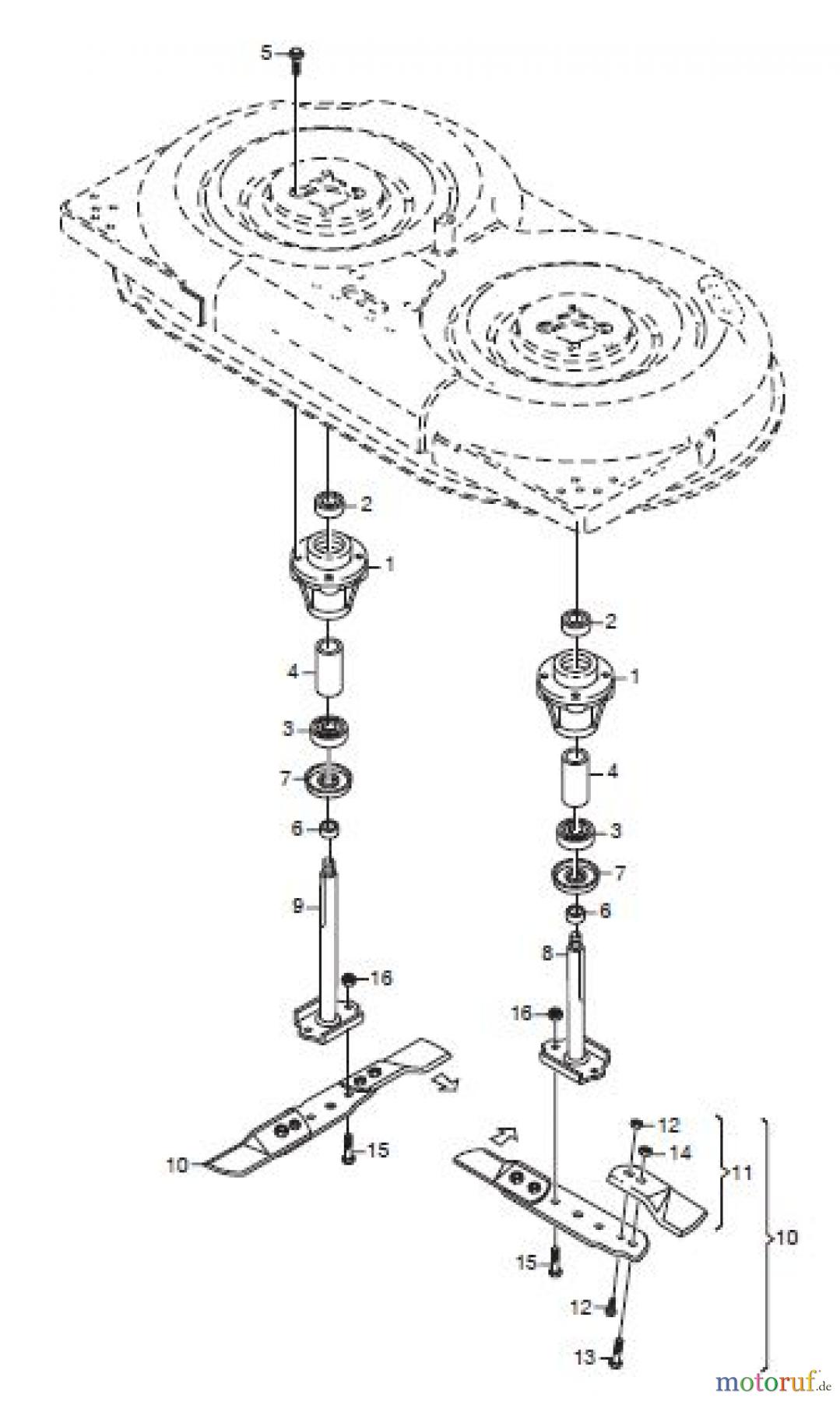 Global Garden Products GGP Frontmäher XM_Series 2006 FRONTMÄHWERK 85 MULCHING MESSERN